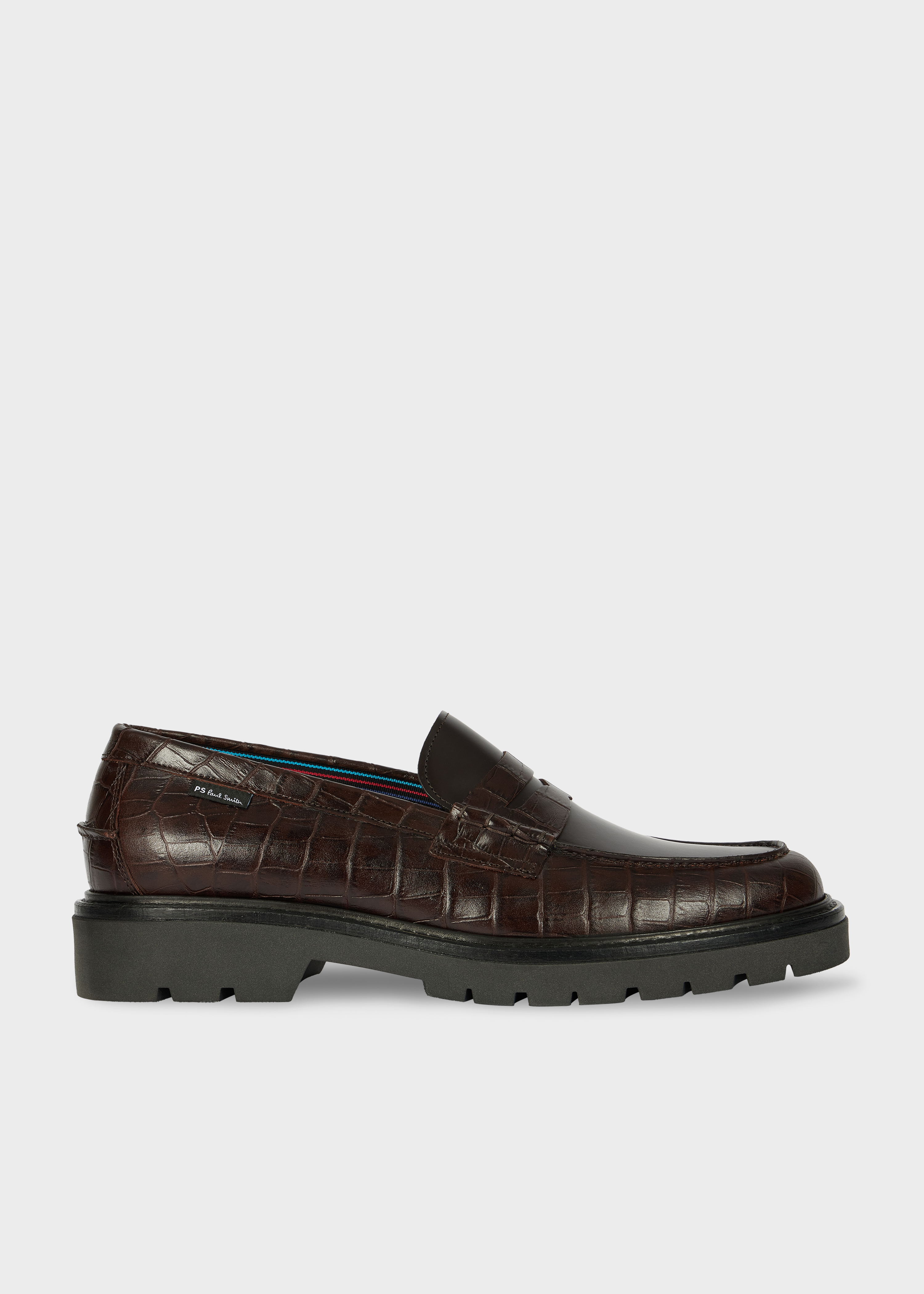 Brown Croc-Emboss 'Bolzano' Loafers