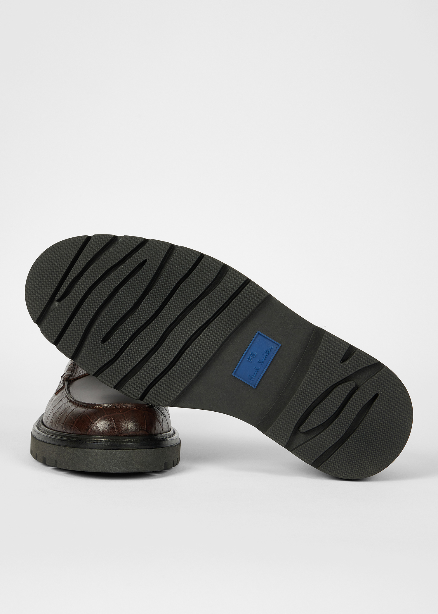 Brown Croc-Emboss 'Bolzano' Loafers