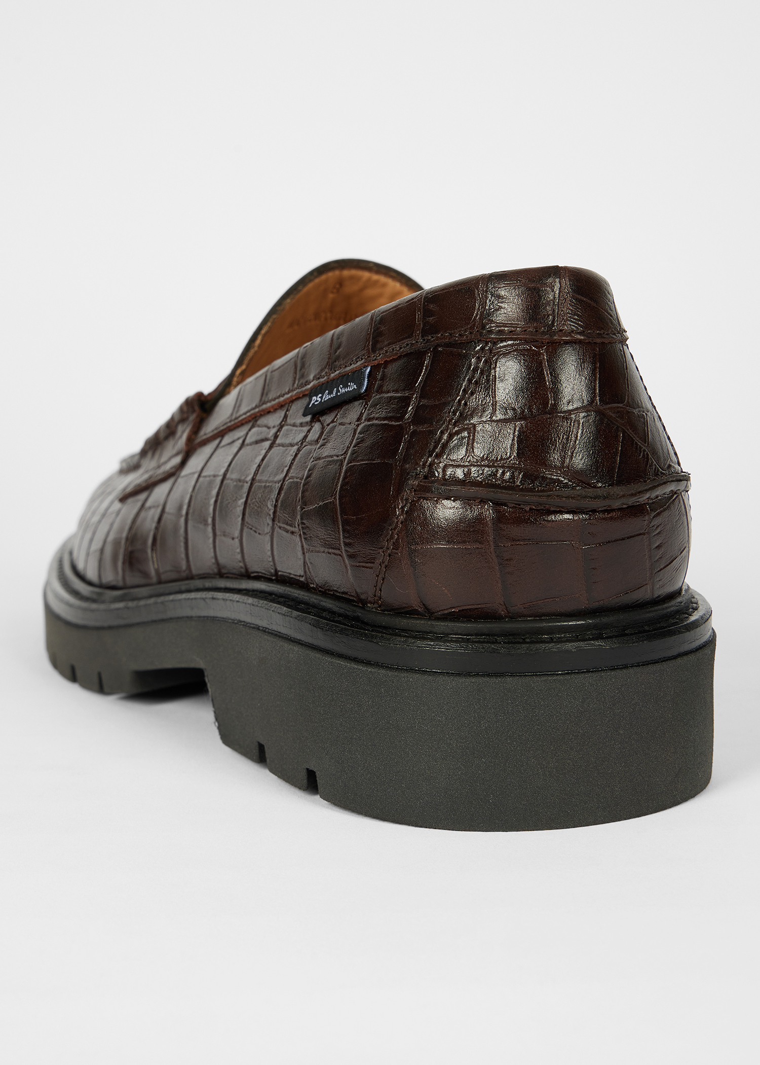 Brown Croc-Emboss 'Bolzano' Loafers