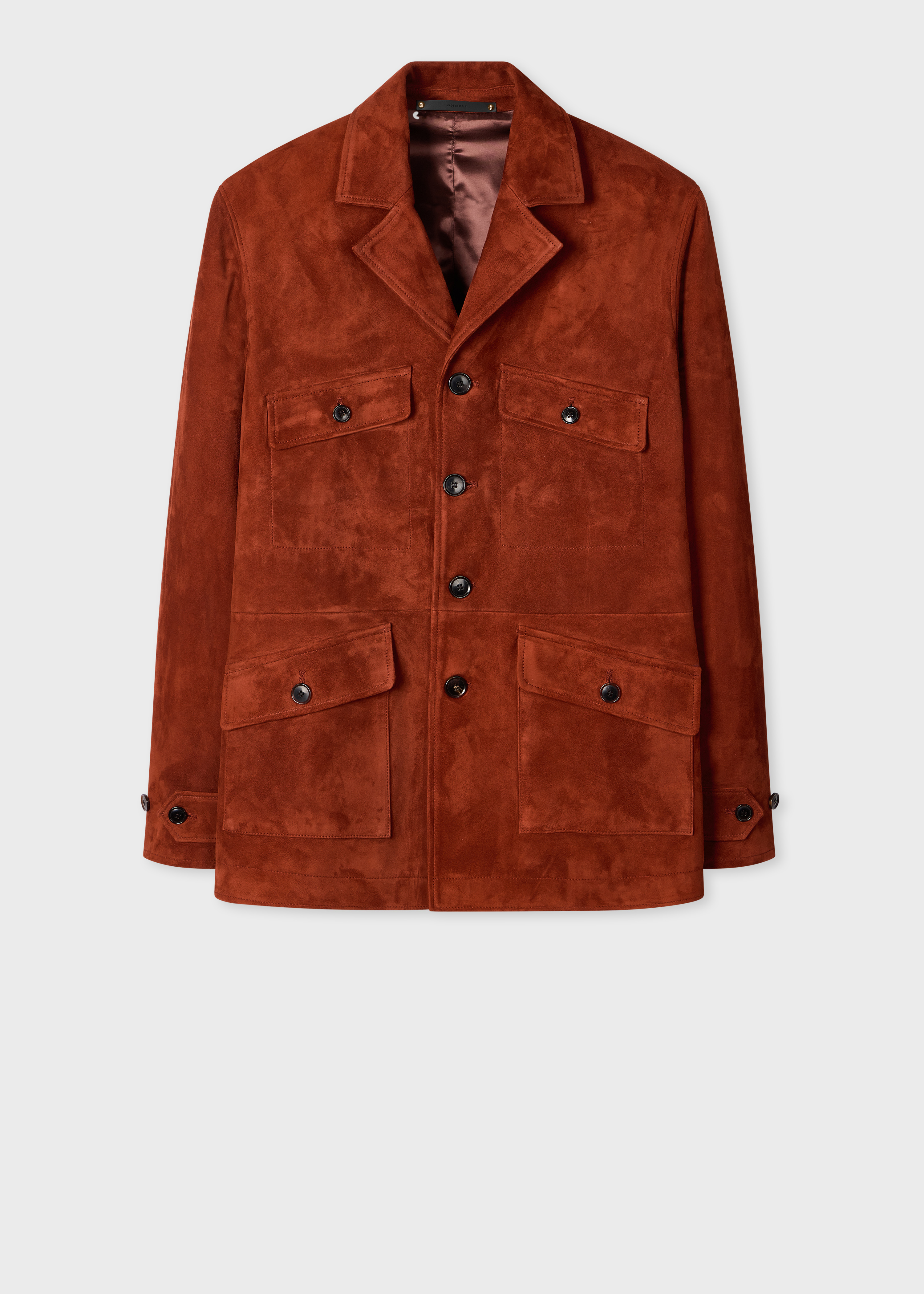 Dark Red Suede Field Jacket