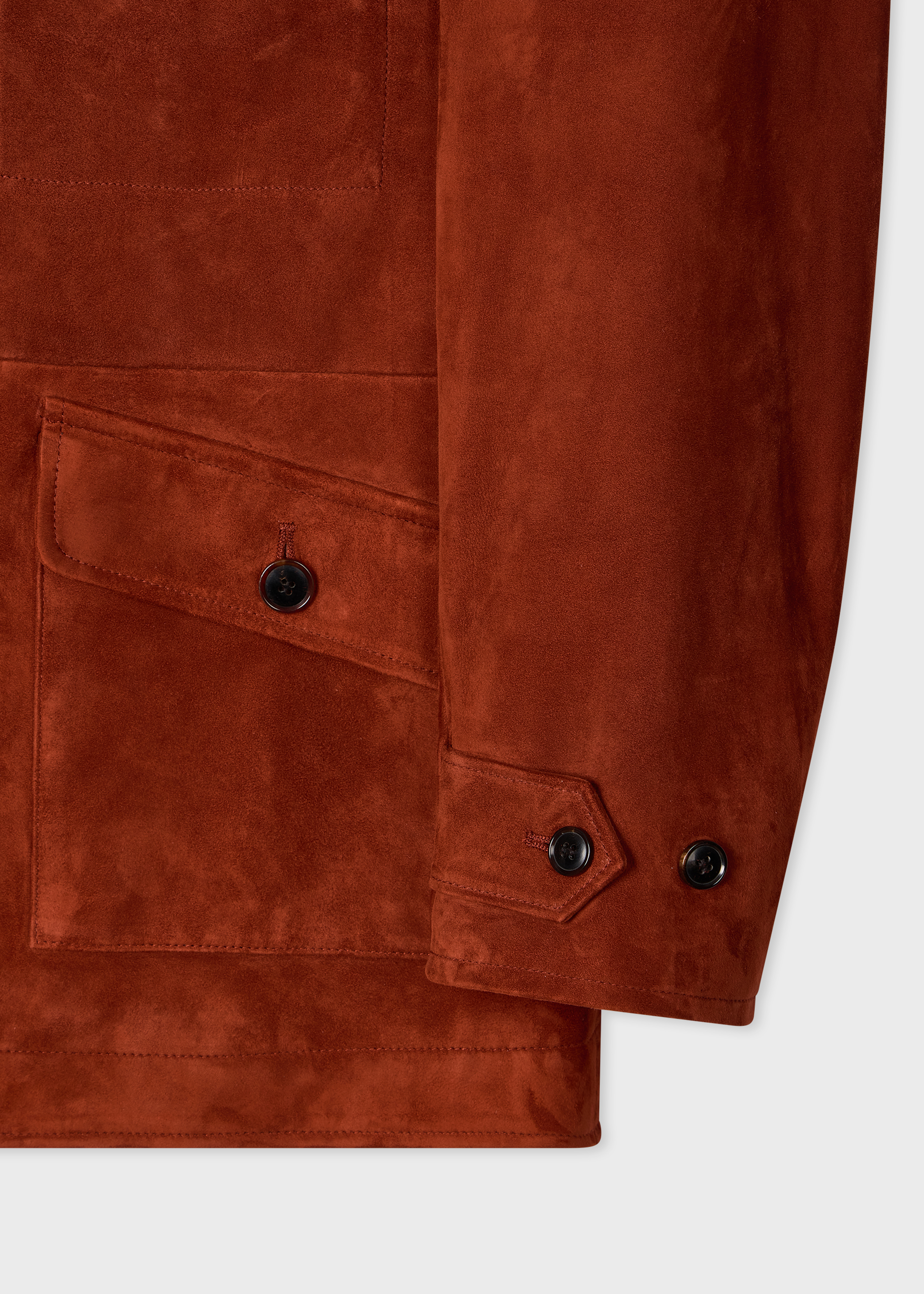 Dark Red Suede Field Jacket