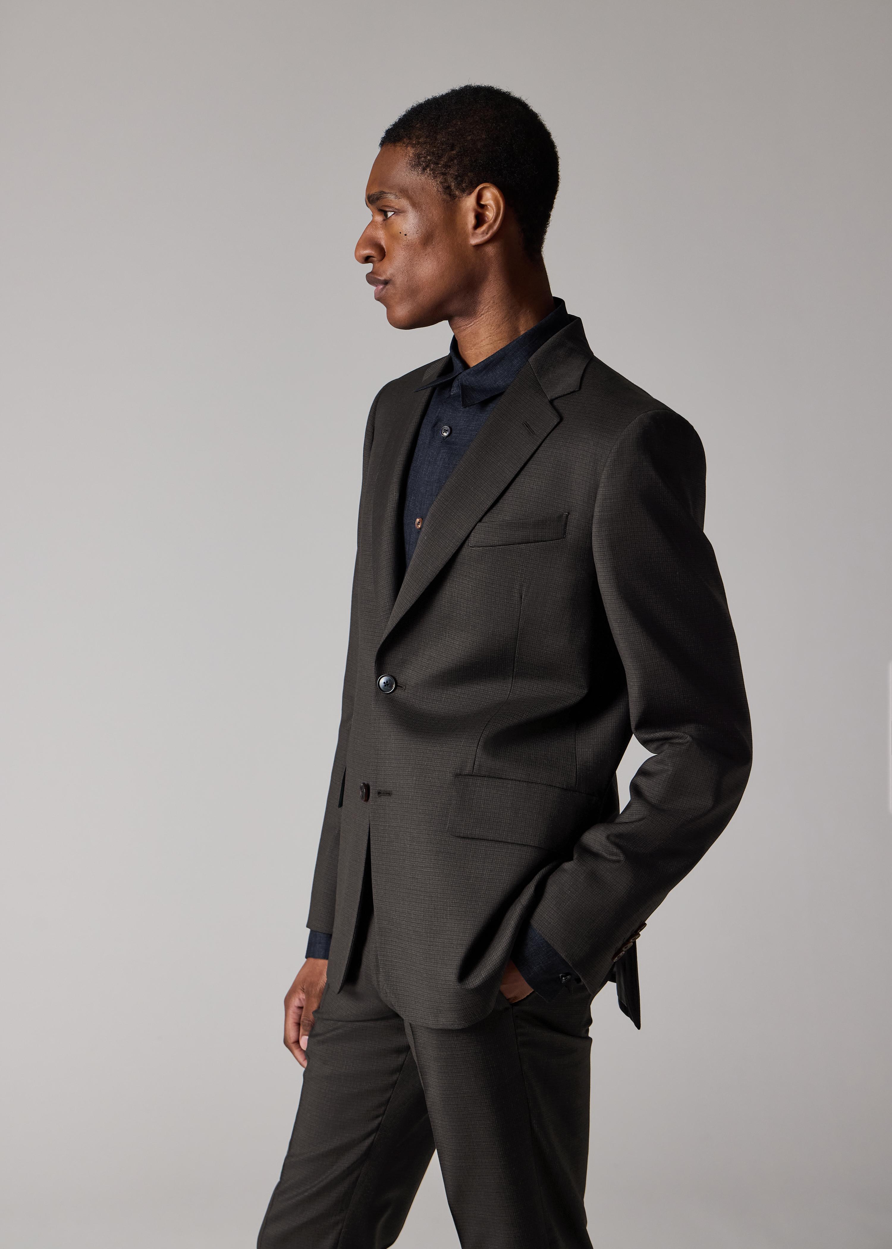 The Brierley - Brown Puppytooth Wool Blazer