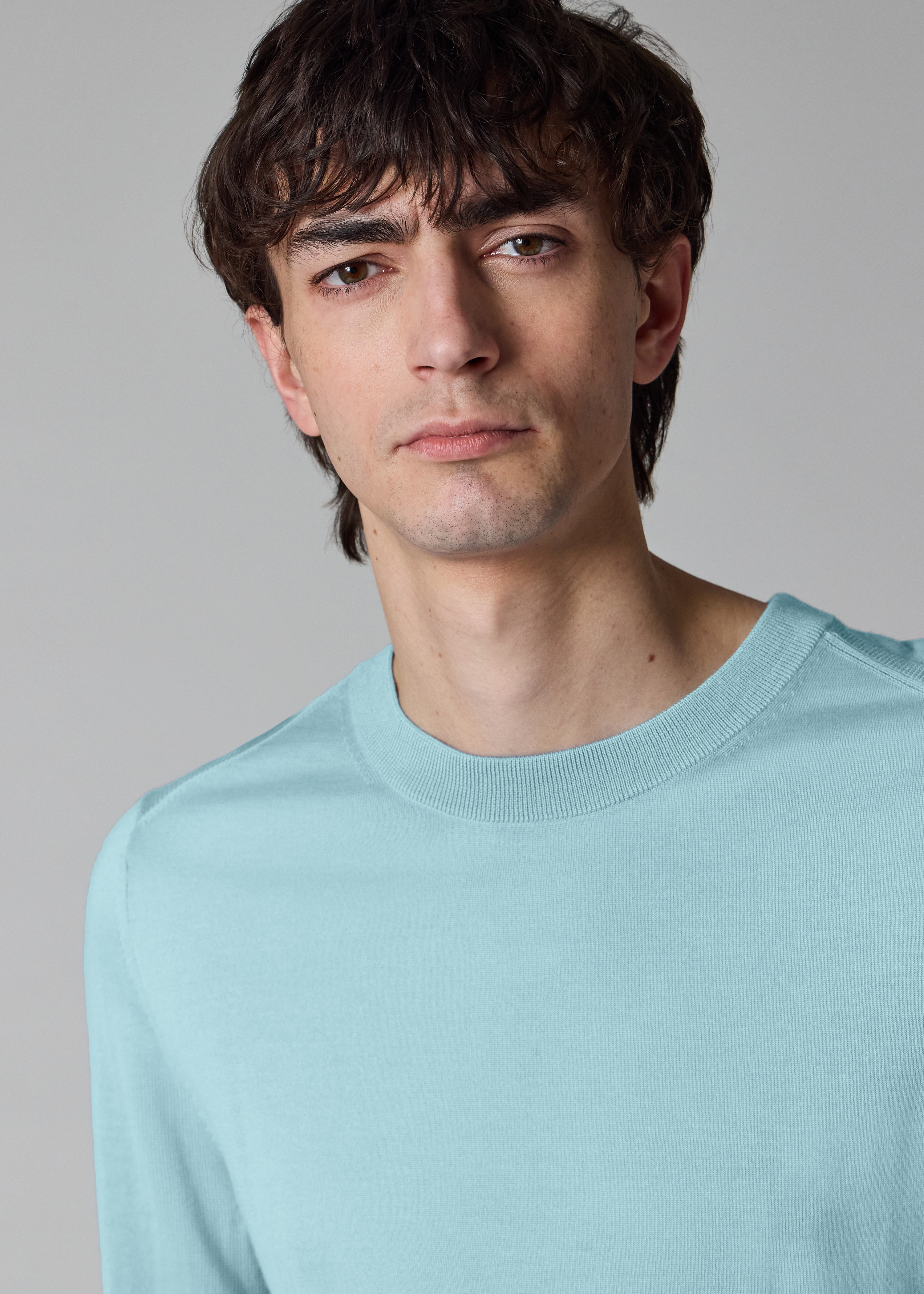 Sky Blue Merino Wool Sweater
