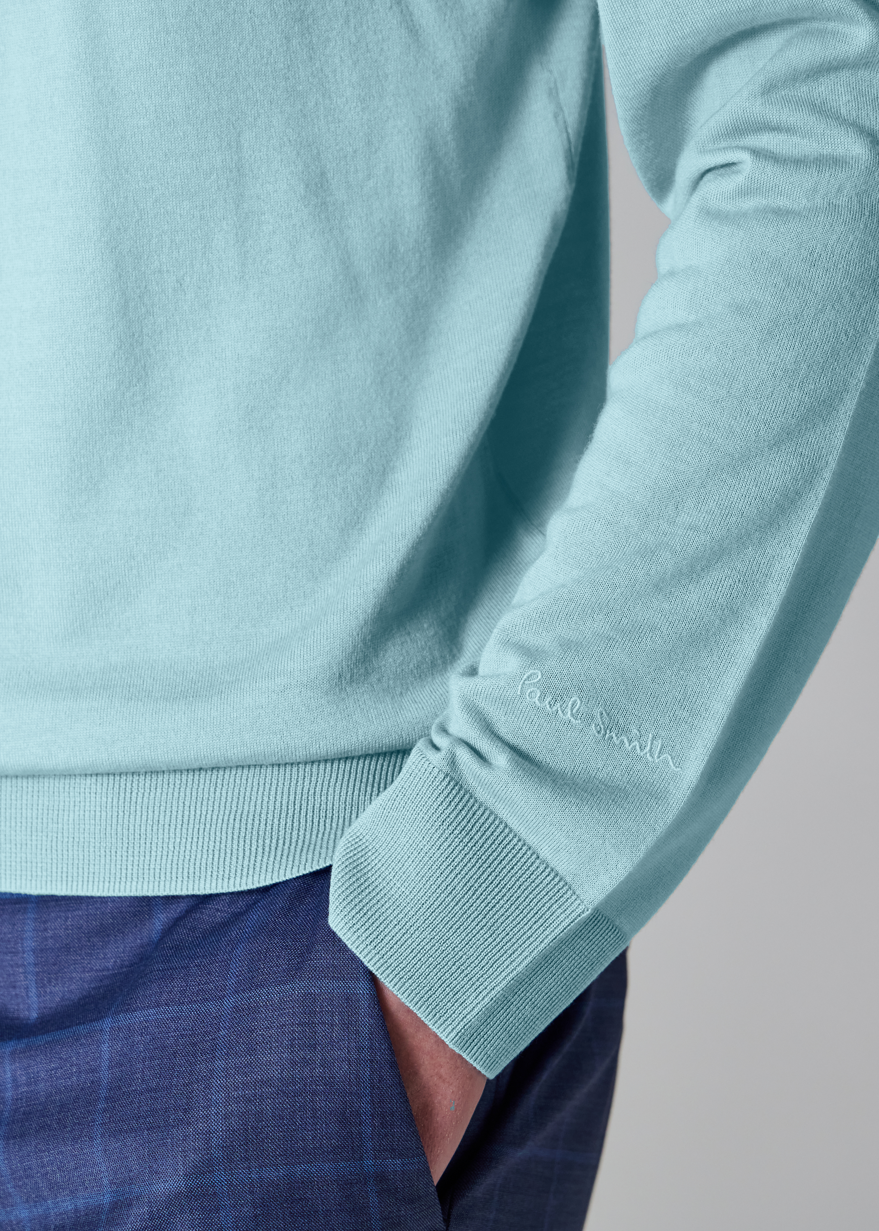 Sky Blue Merino Wool Sweater