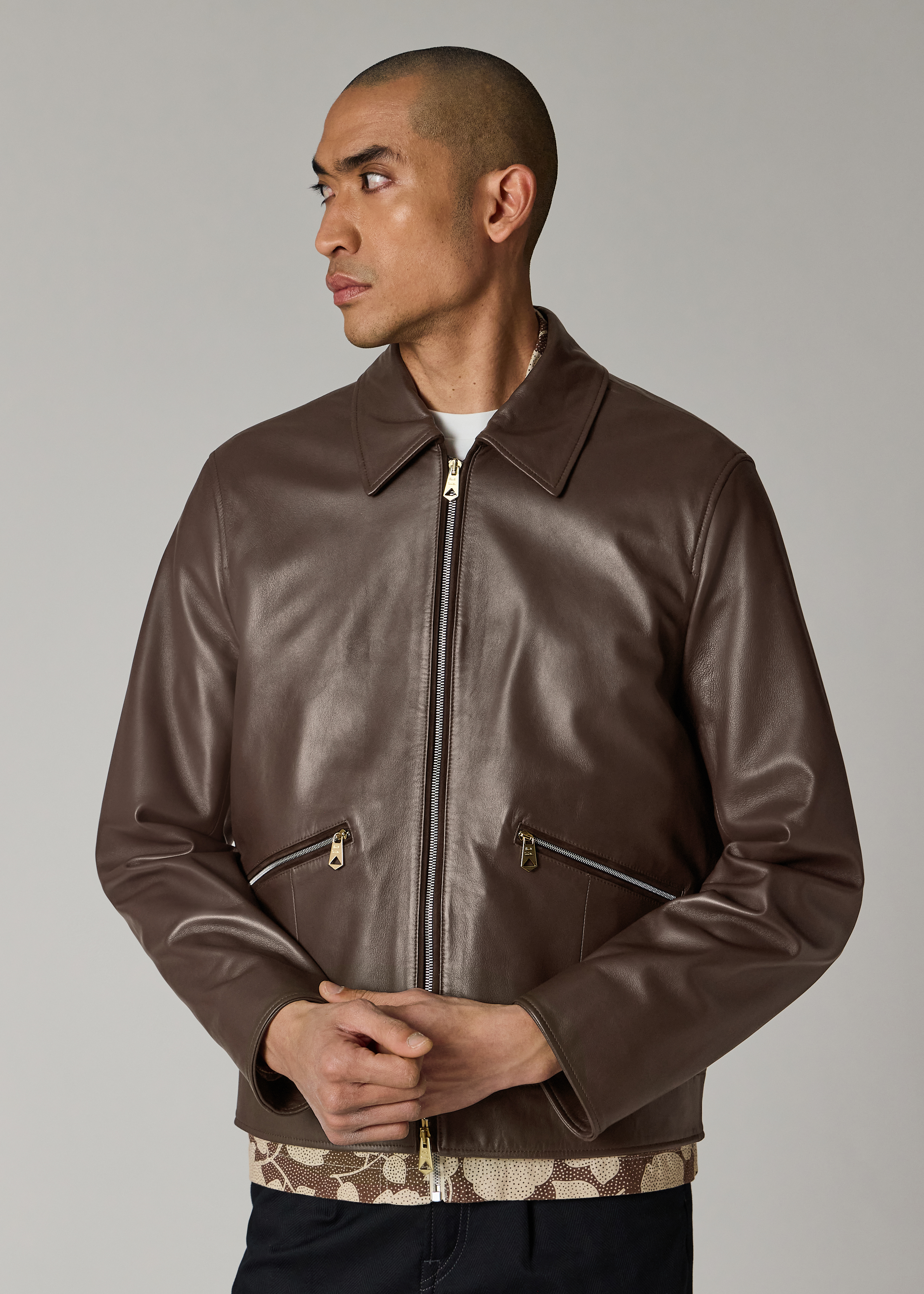 Chocolate Brown Nappa Leather Jacket