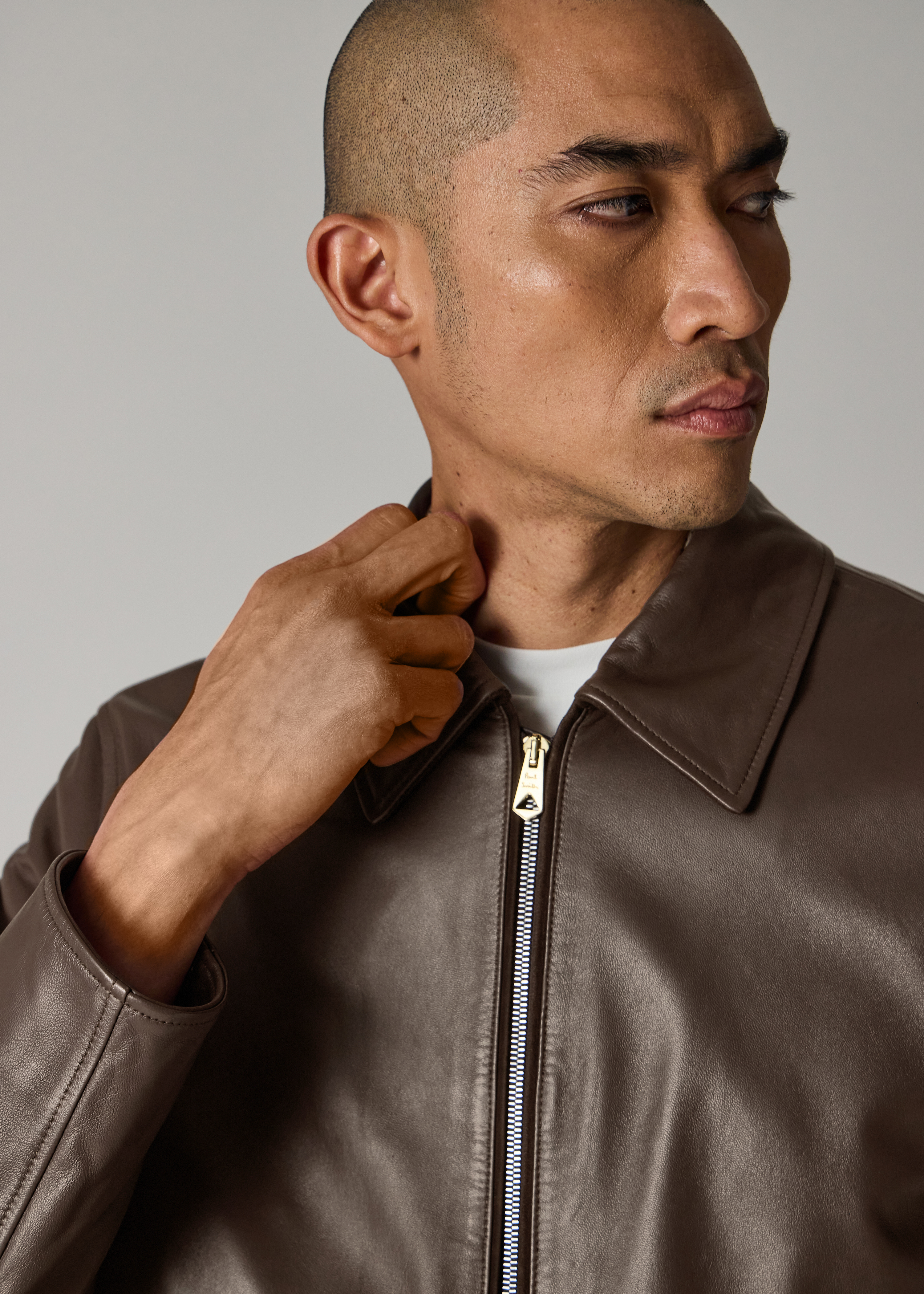 ジャケット・アウター Paul Smith cut-off leather jacket riri Men's Designer Leather Jackets | Luxury Leather Jackets for Men
