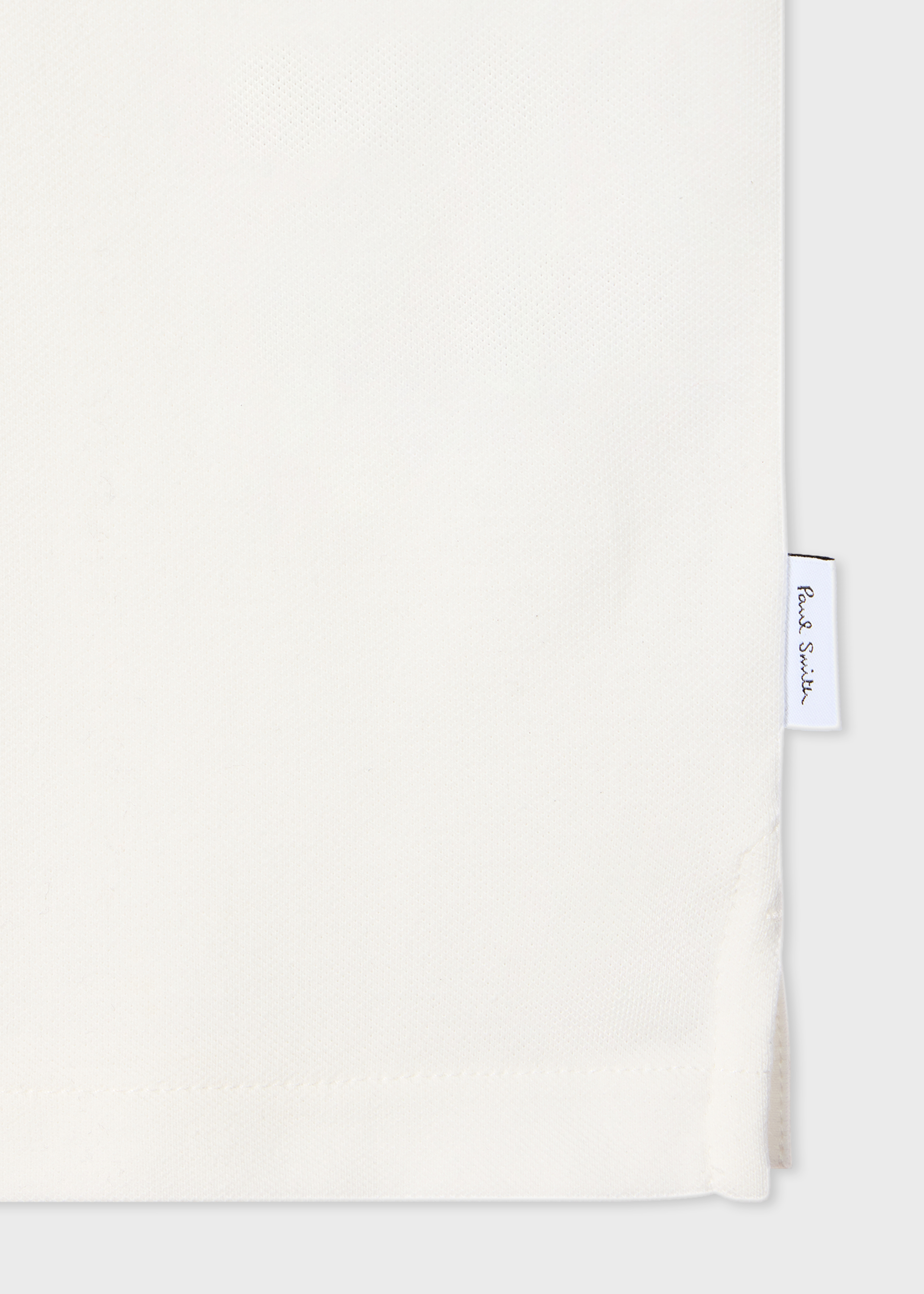 White Contrast Tipping Zip Polo Shirt
