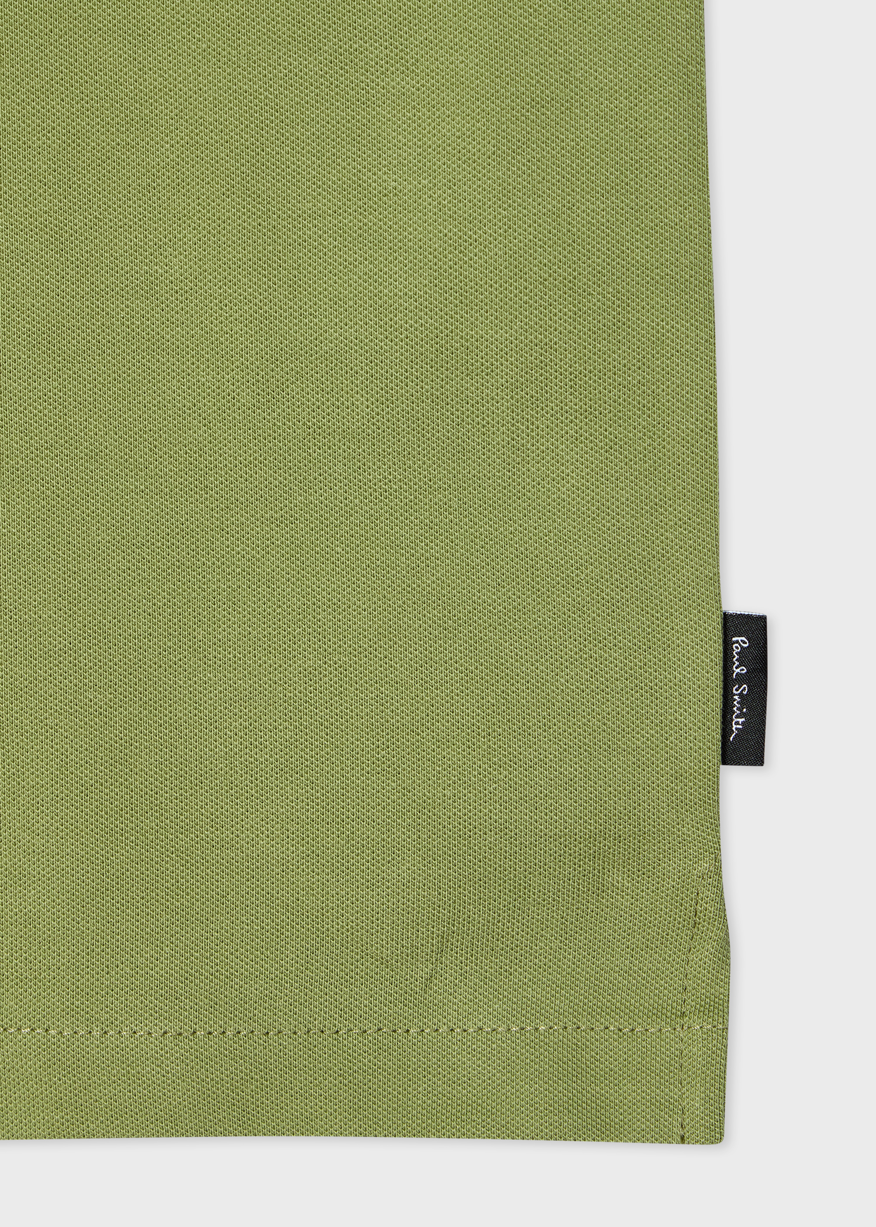 Khaki Contrast Tipping Zip Polo Shirt