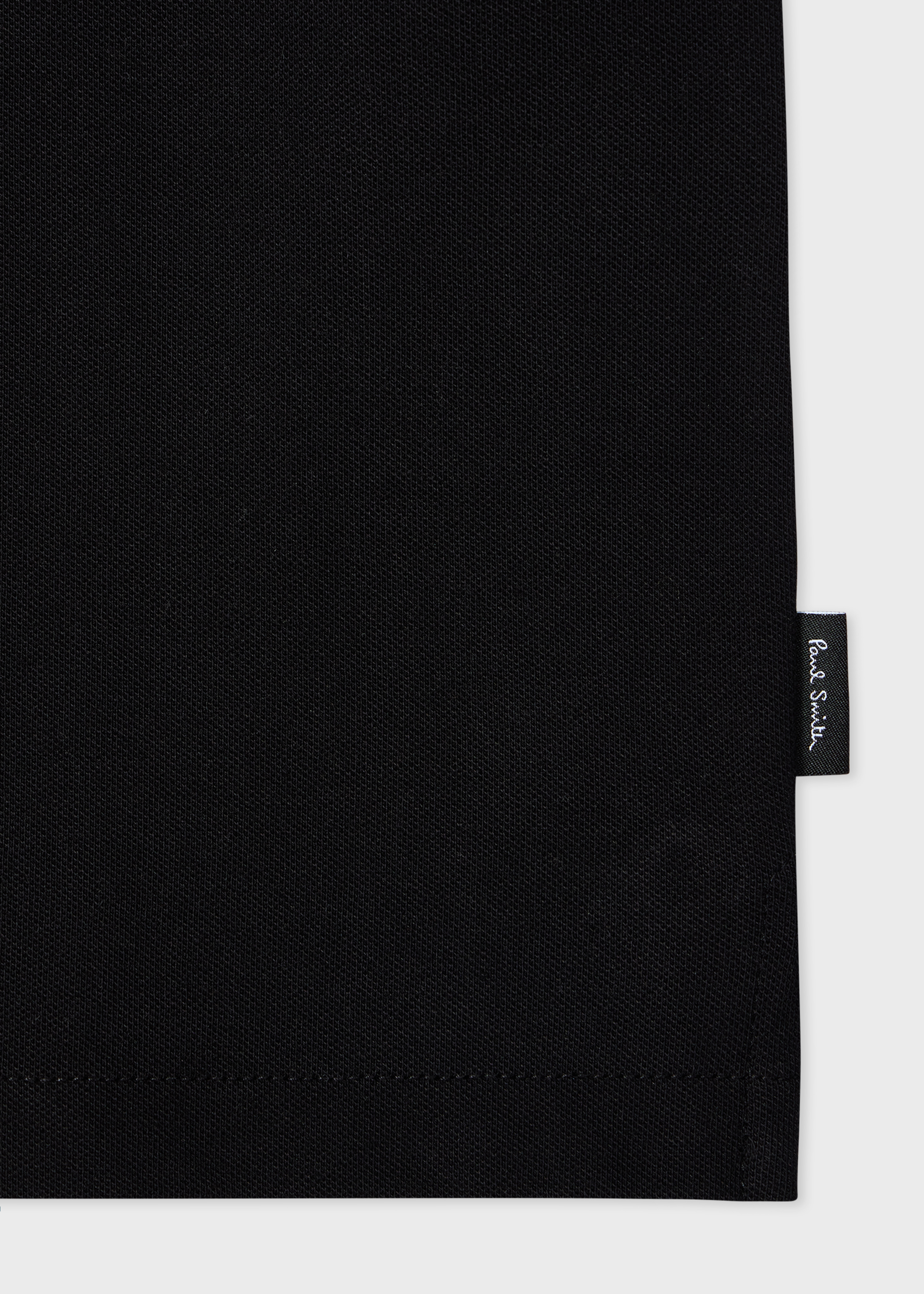 Black Contrast Tipping Zip Polo Shirt