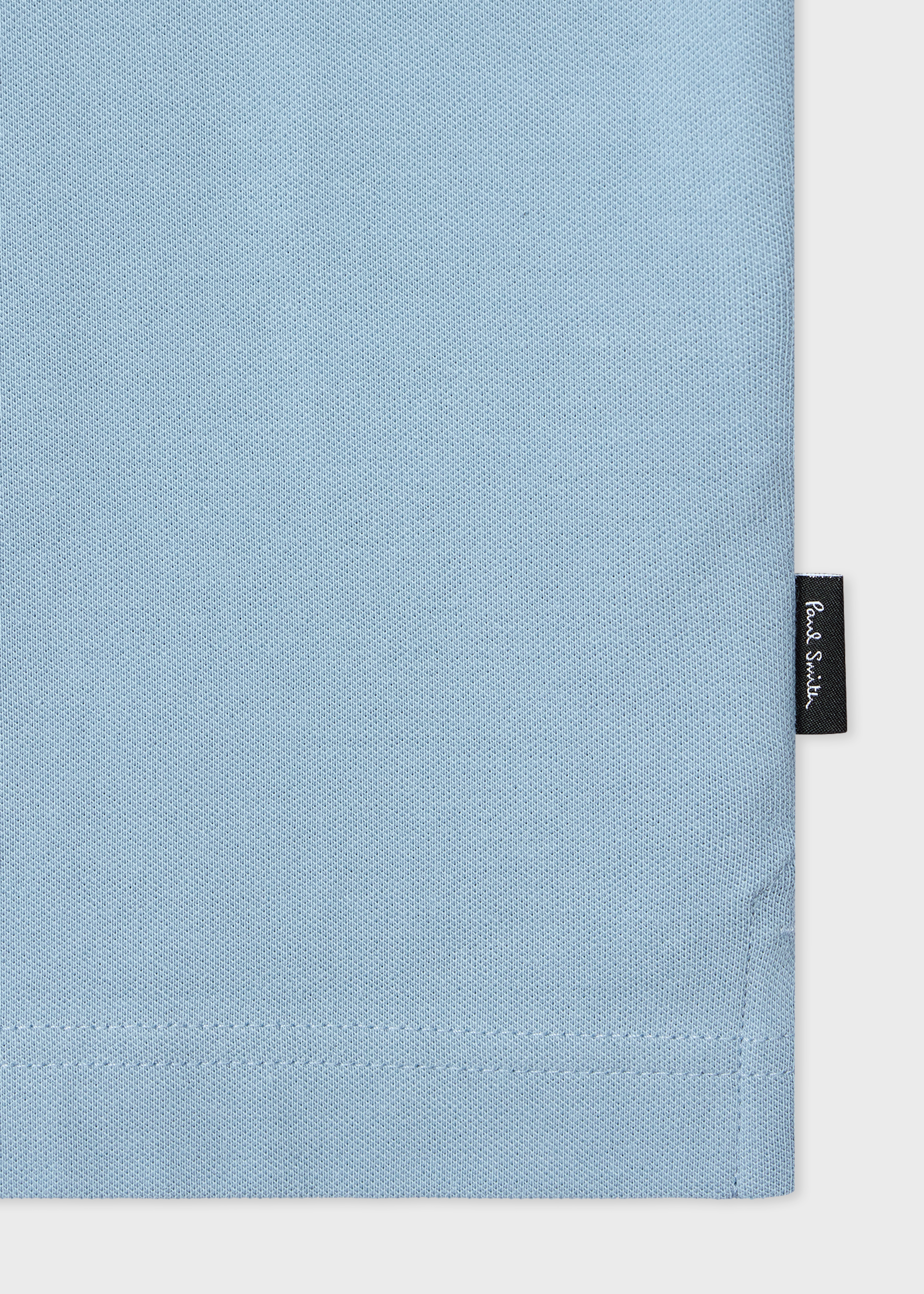 Pale Blue Button-Through Polo Shirt
