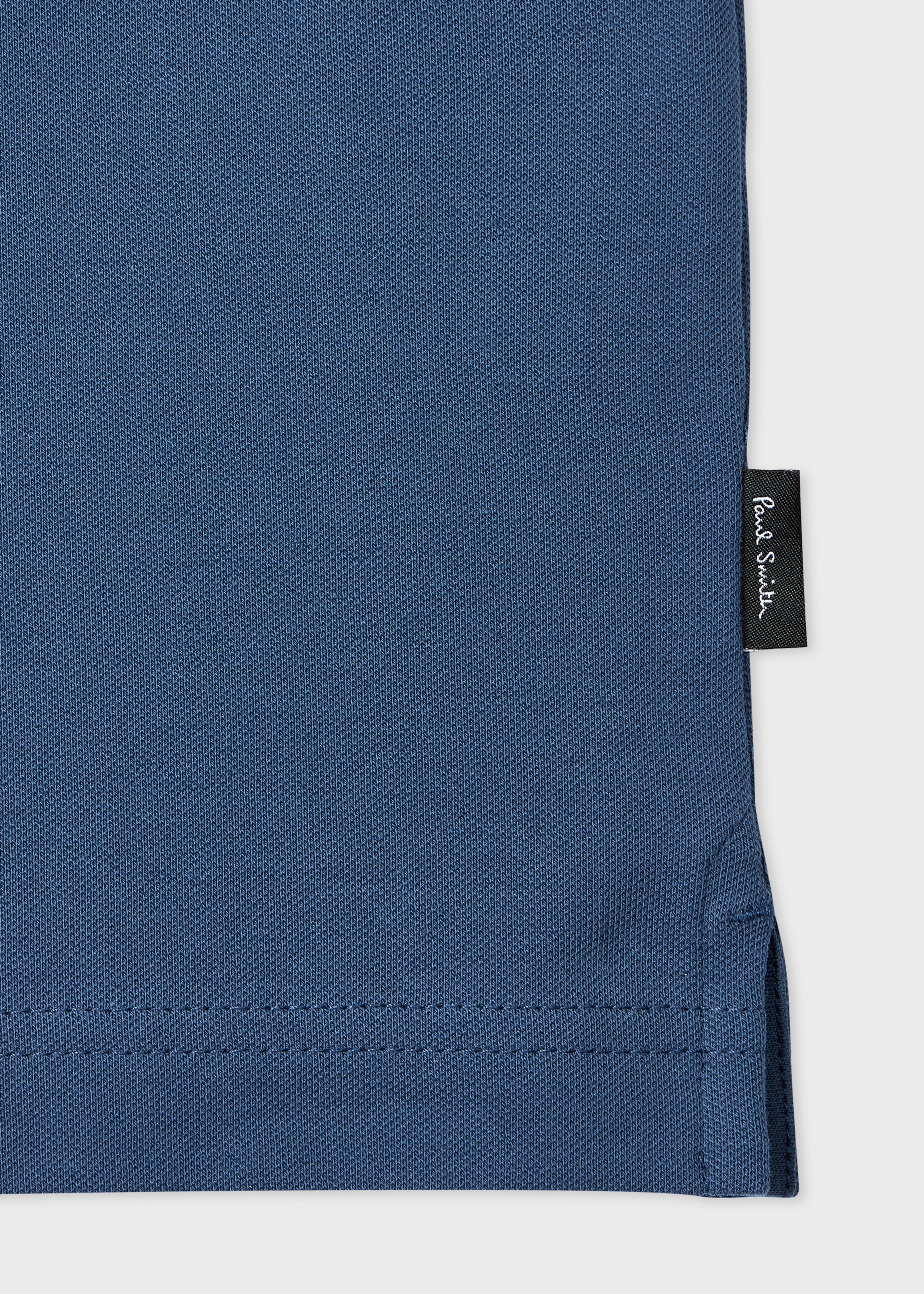 Mid Blue Button-Through Polo Shirt