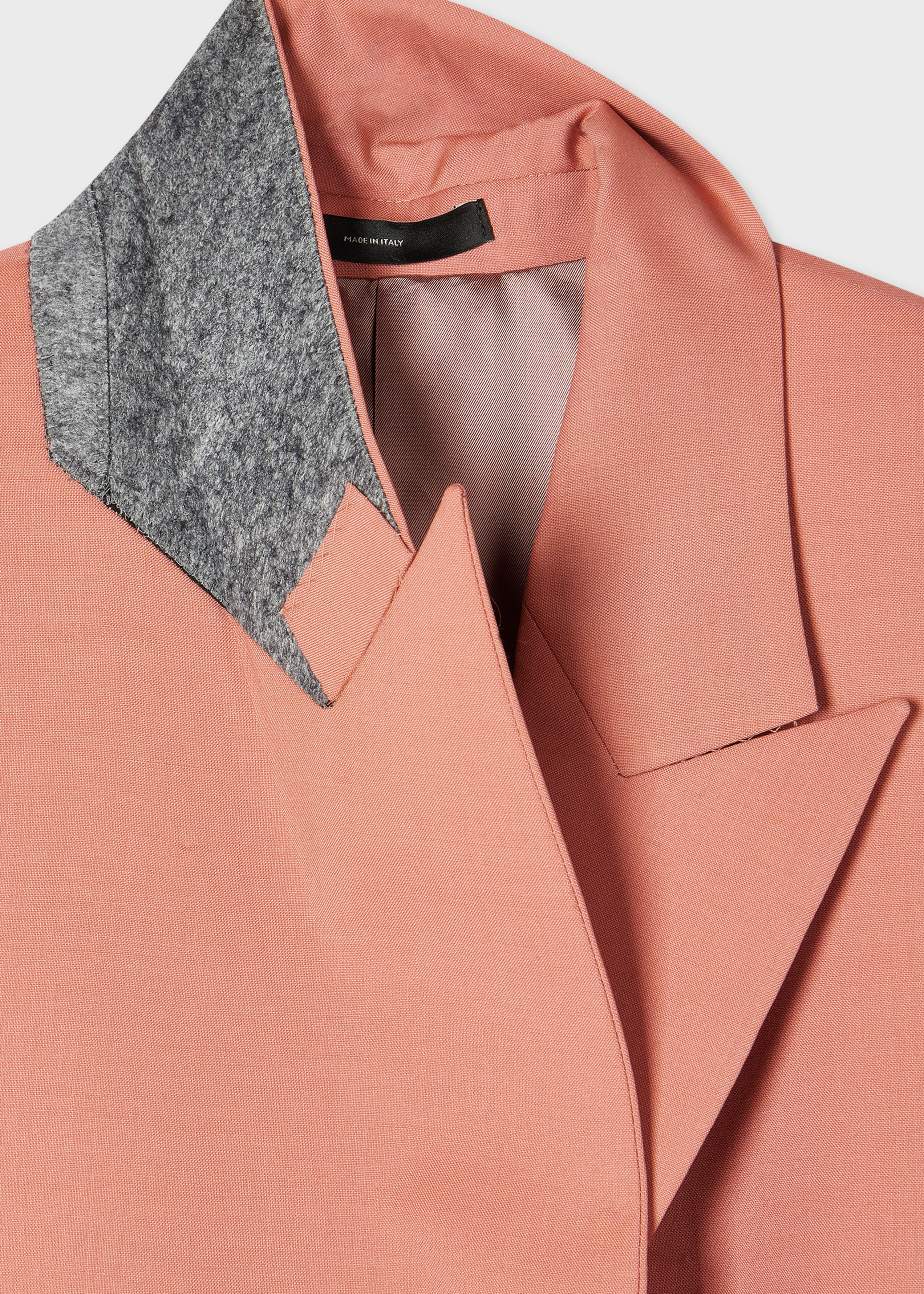 Women's Peach Mohair-Blend Double Breasted Blazer