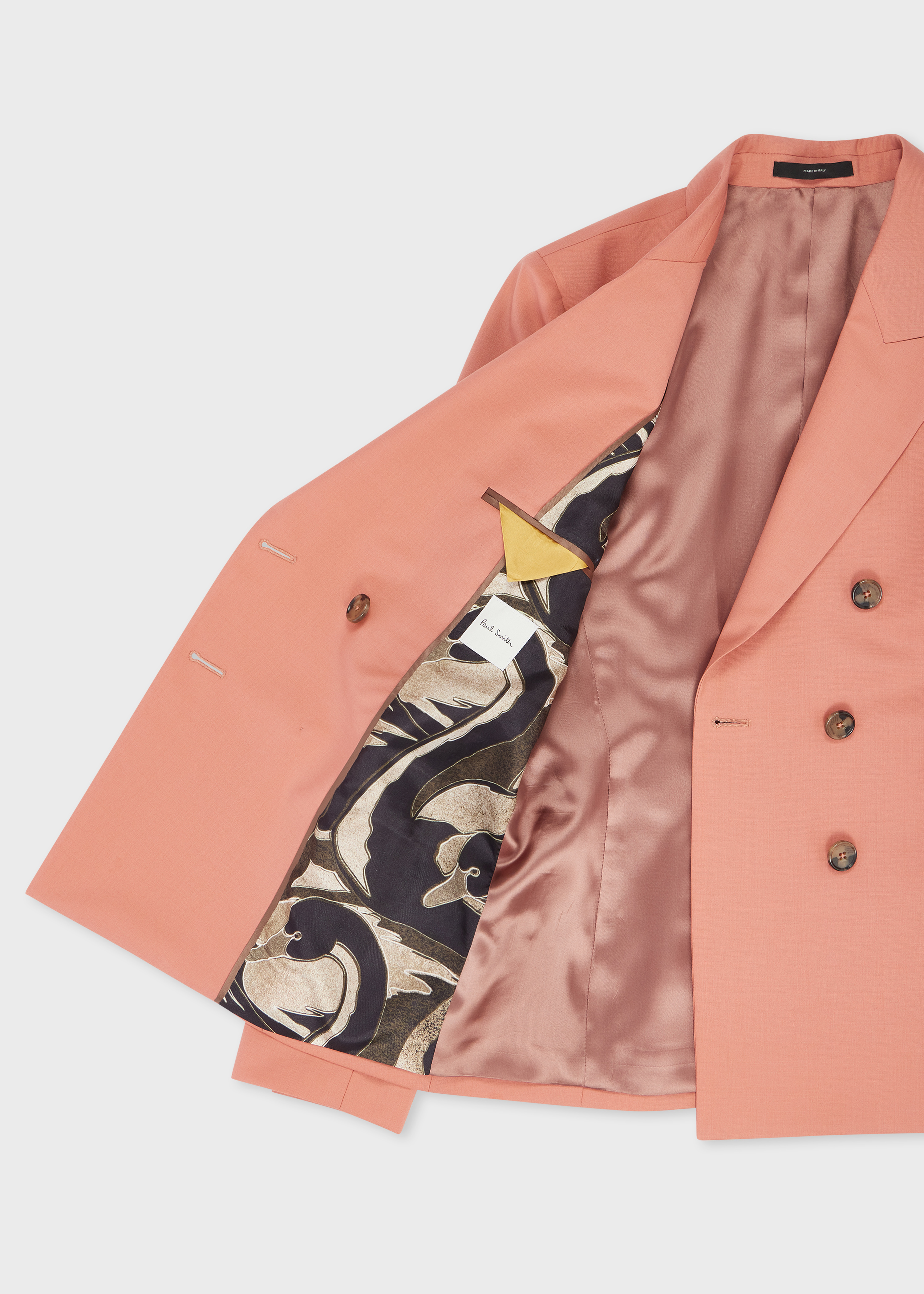 Women's Peach Mohair-Blend Double Breasted Blazer