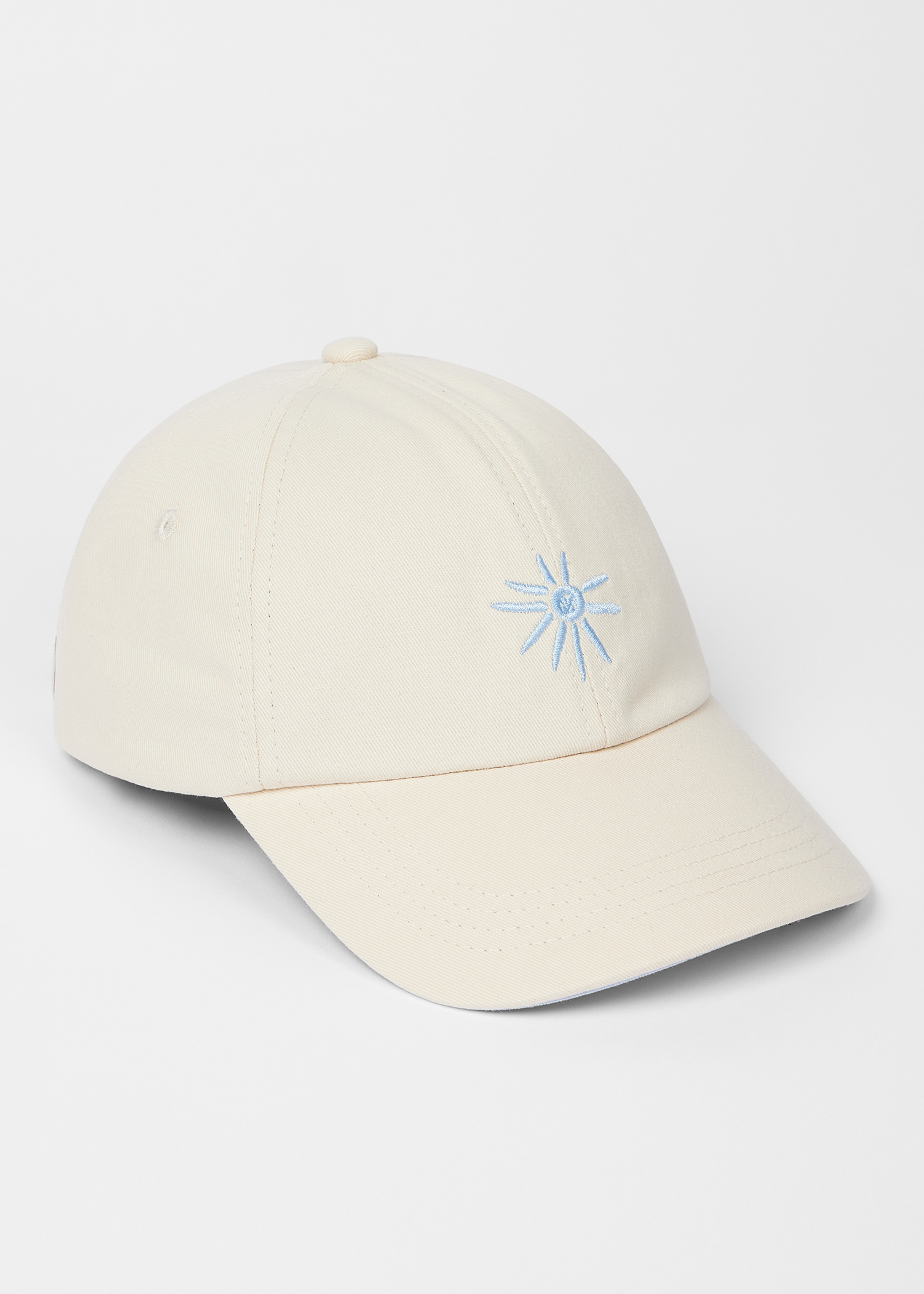 Women's Ecru Washed Cotton Cap