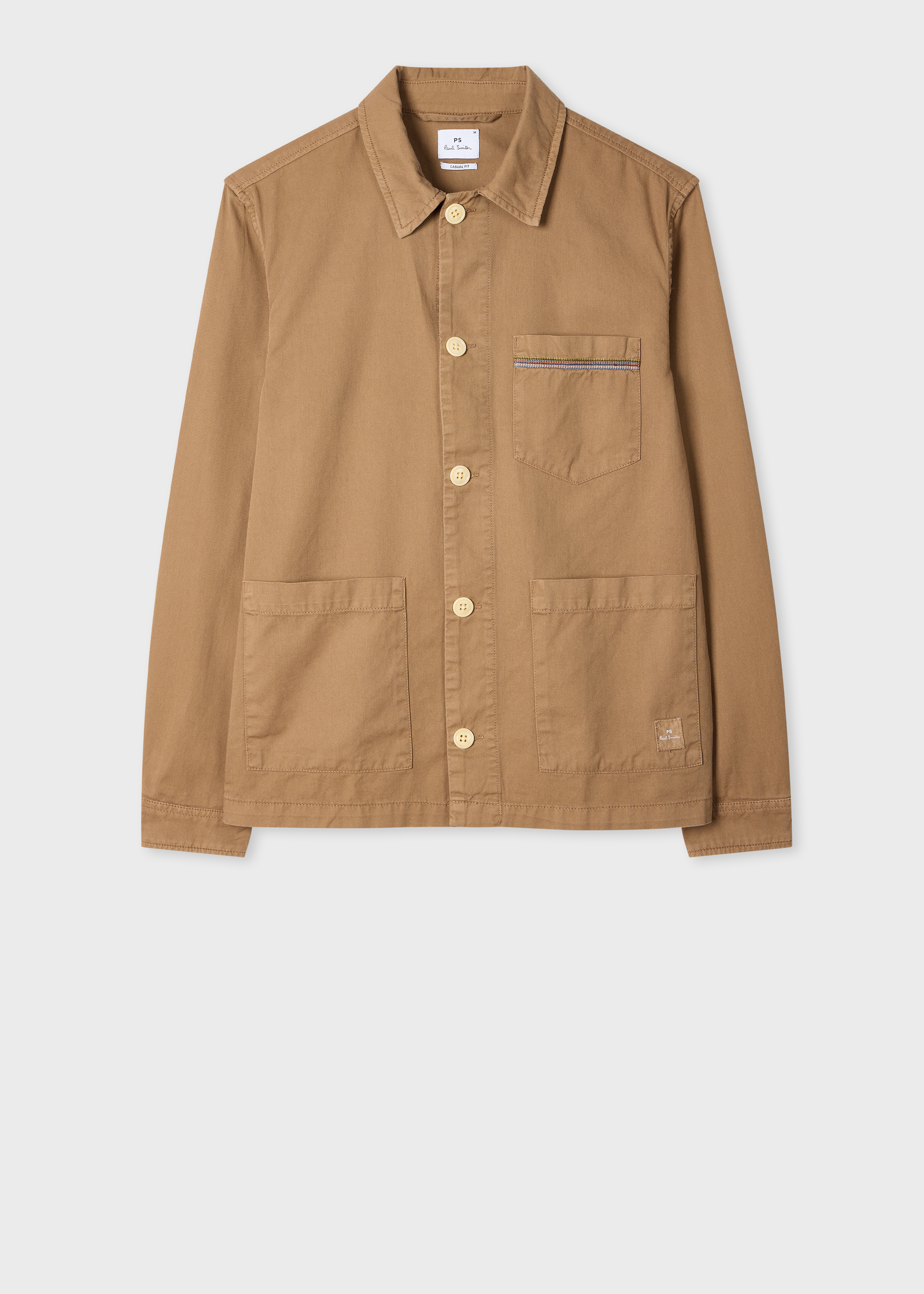 Tan Cotton-Twill 'Stitch Stripe' Work Jacket
