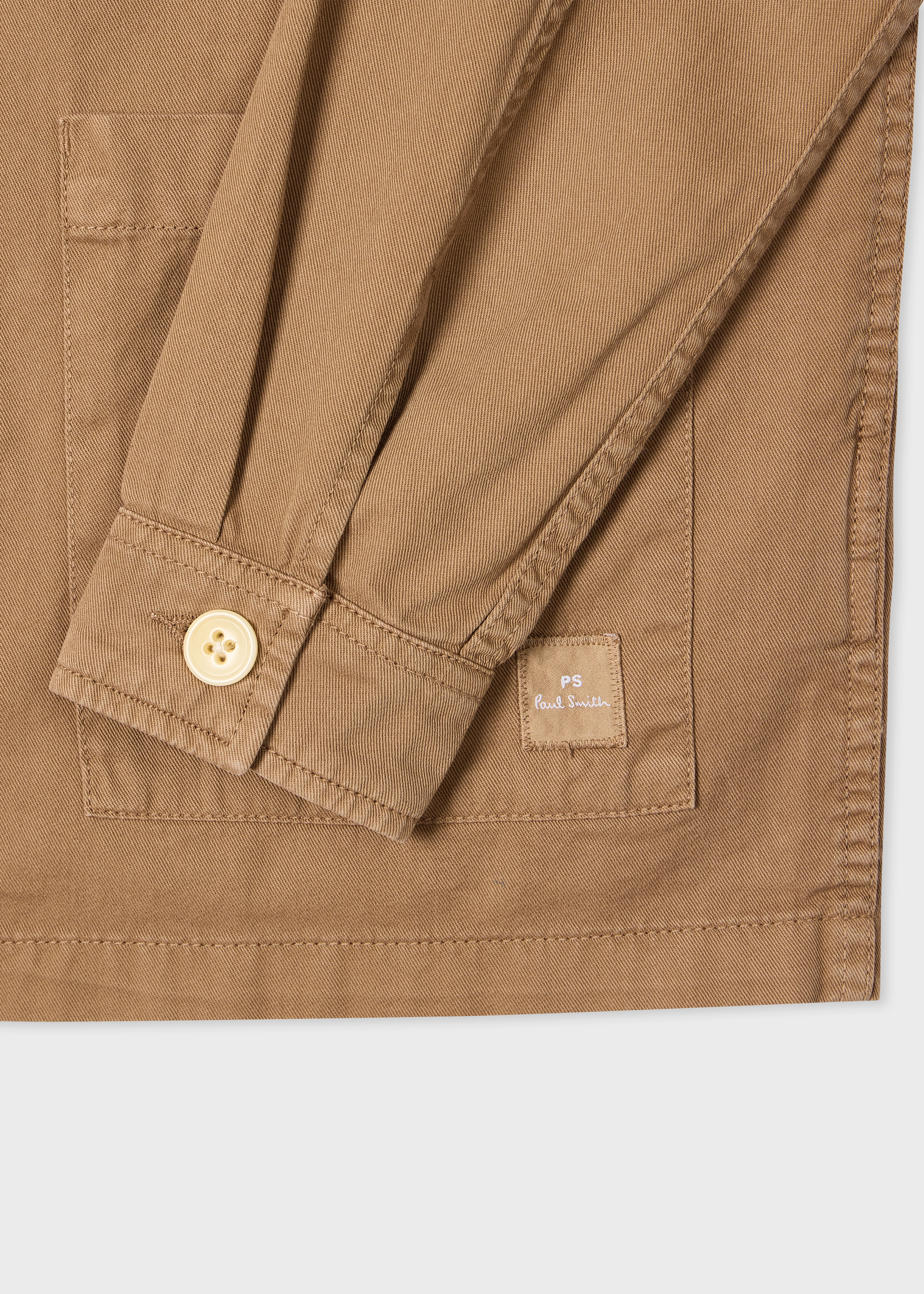 Tan Cotton-Twill 'Stitch Stripe' Work Jacket