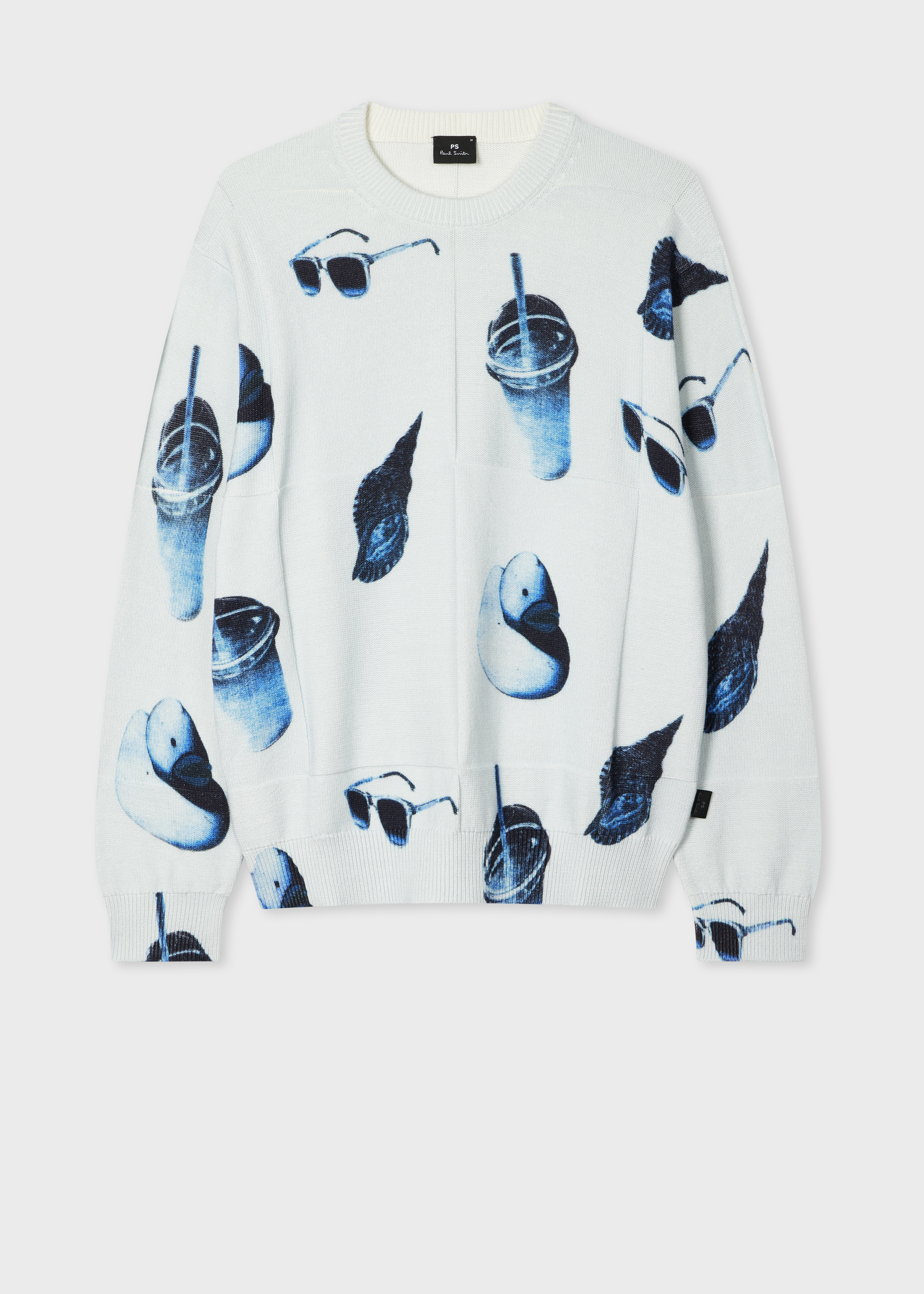 Light Blue 'Sunbleached Snaps' Print Sweater