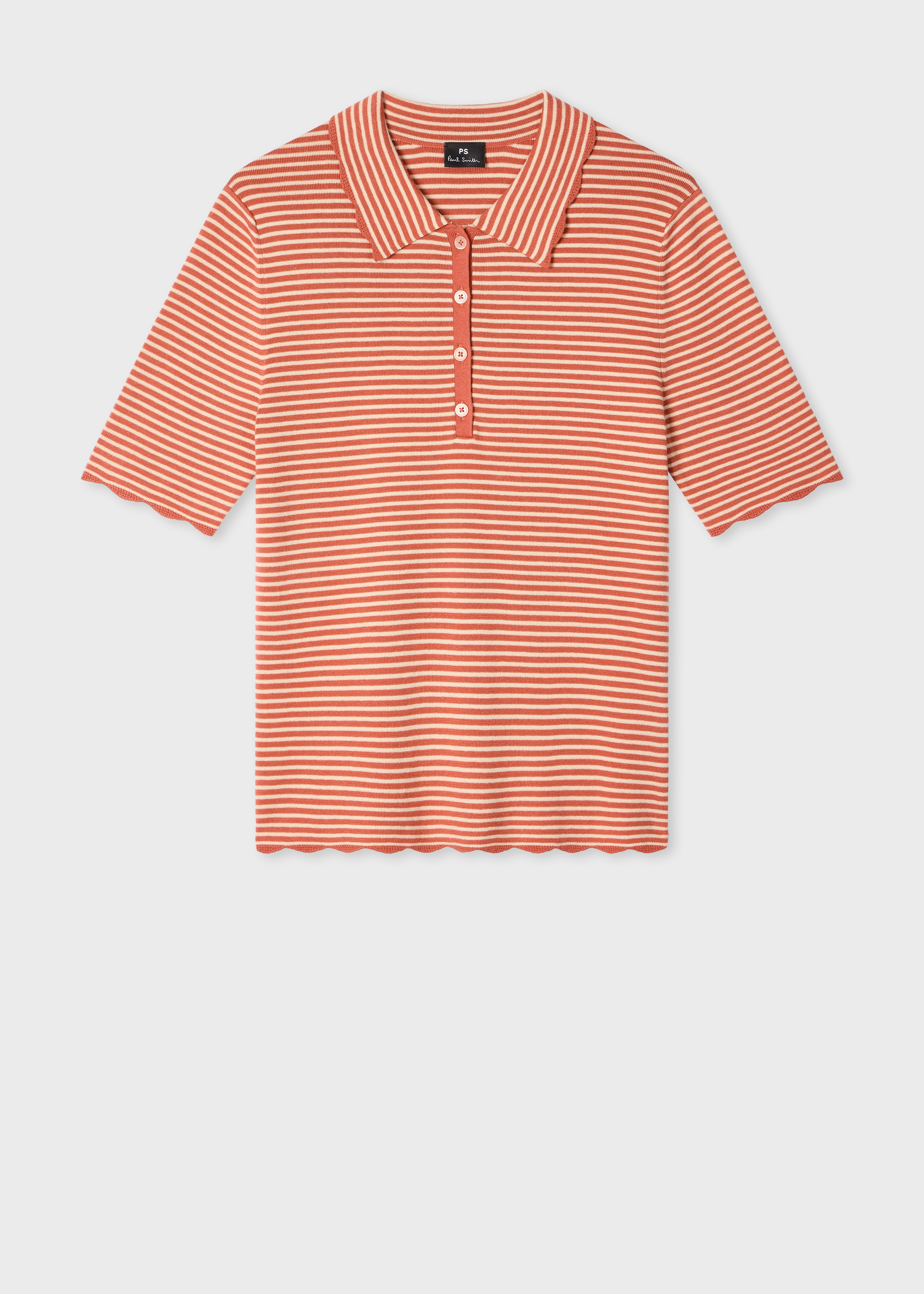 Women's Knitted Stripe Polo