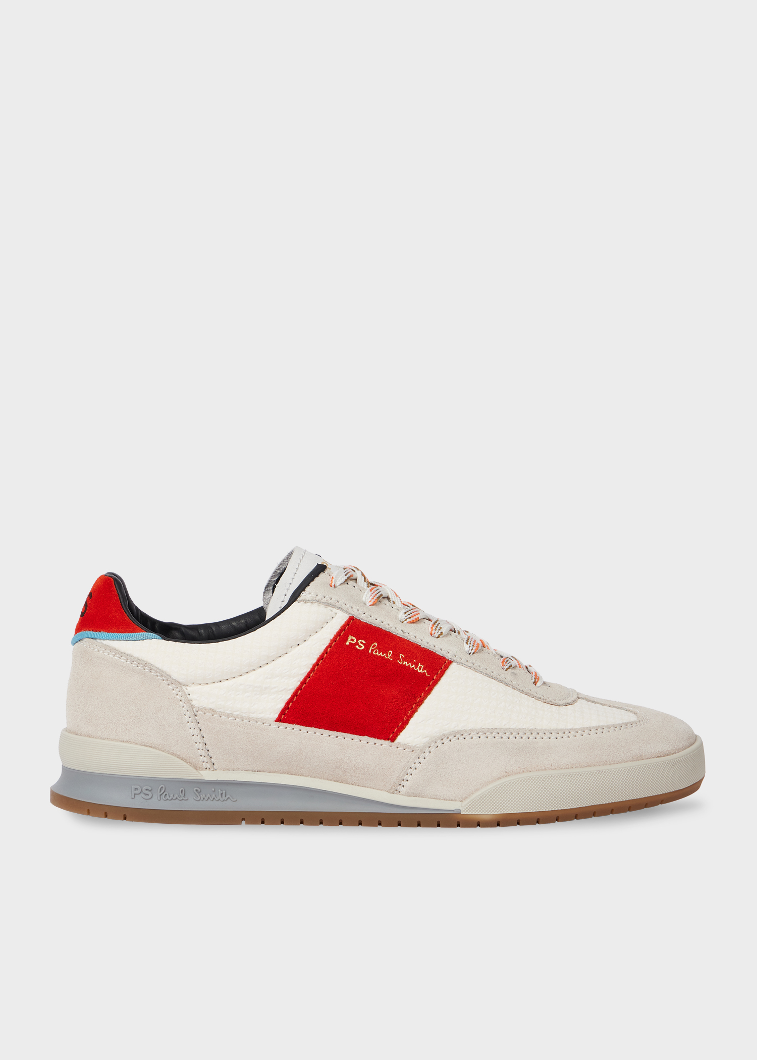 White and Red 'Dover' Trainers