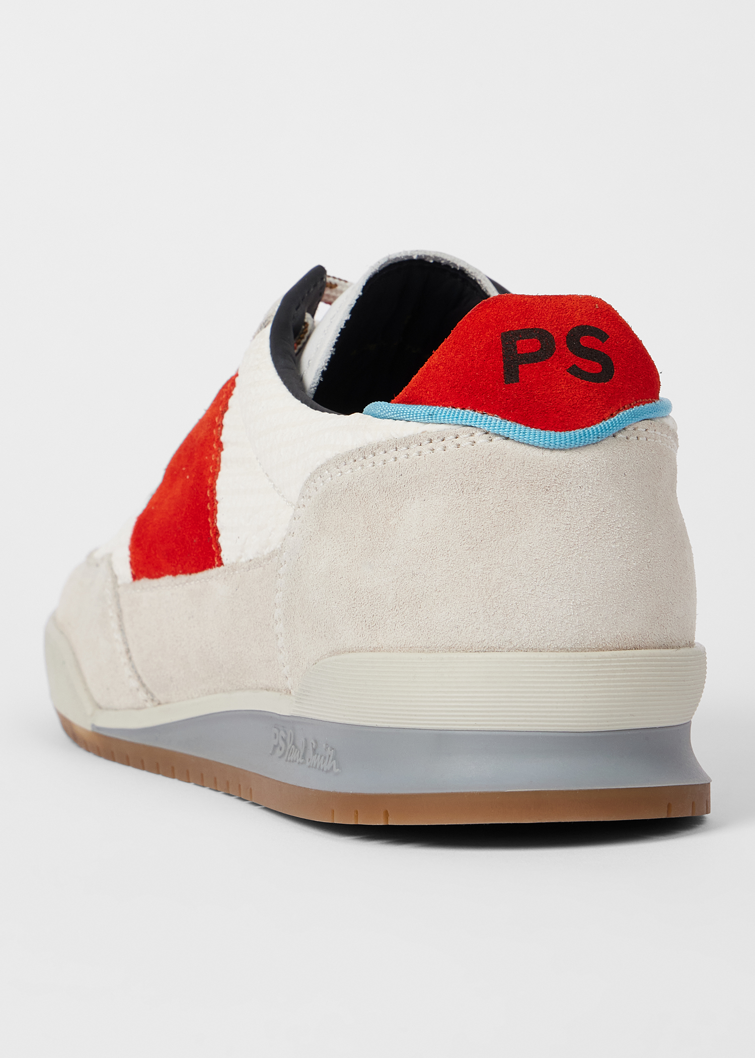 White and Red 'Dover' Trainers