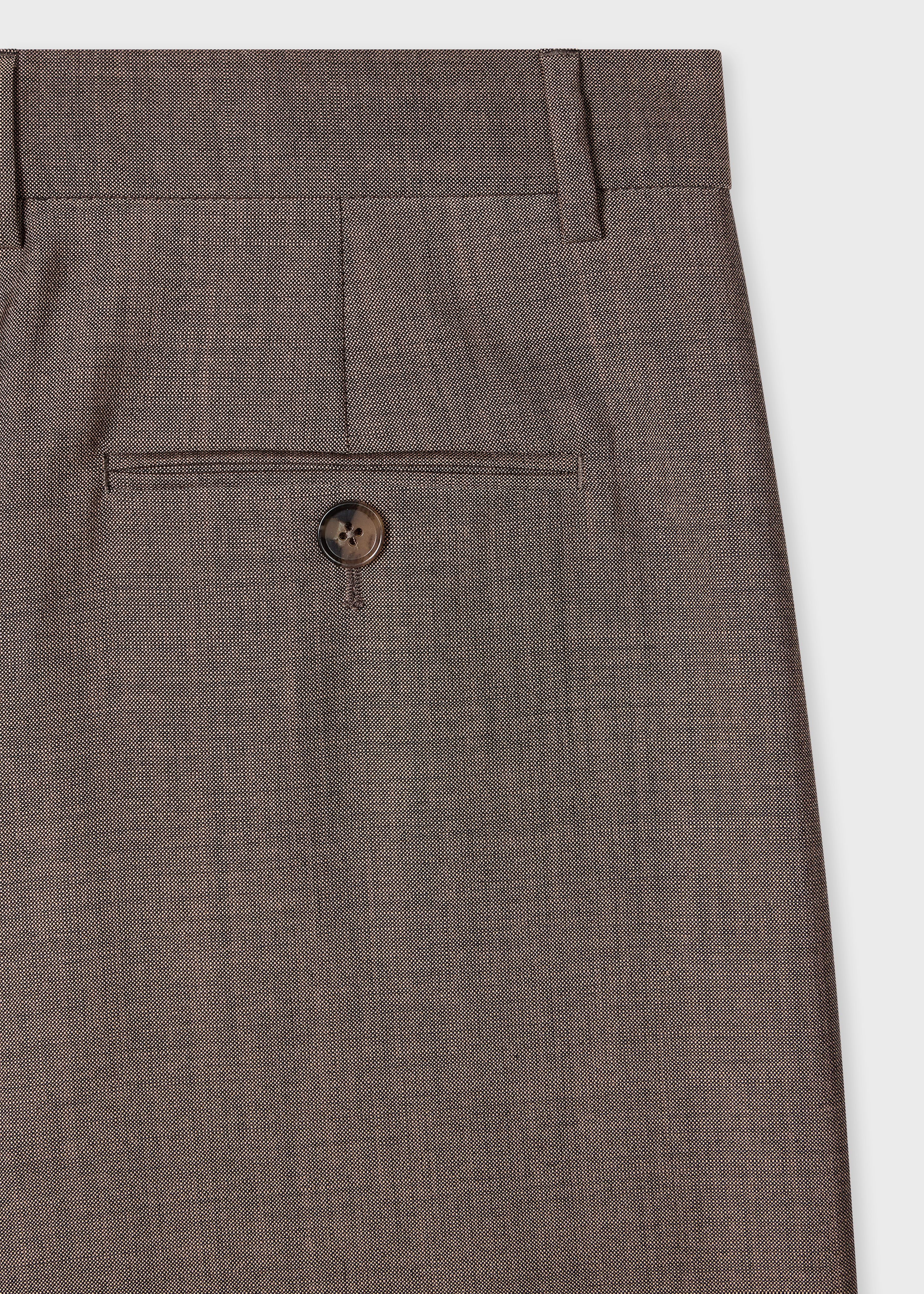 Women's Brown Mohair-Wool Wide-Leg Trousers