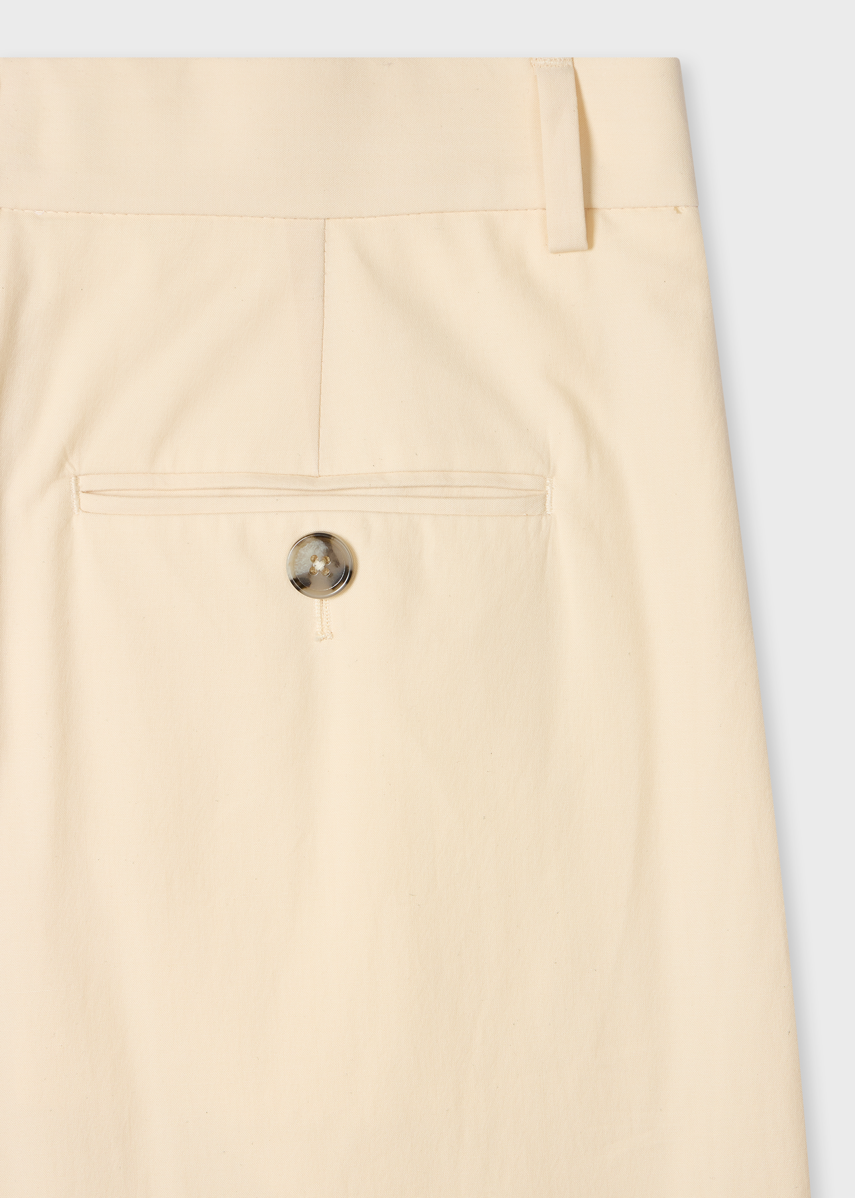 Women's Ecru Cotton Wide-Leg Trousers