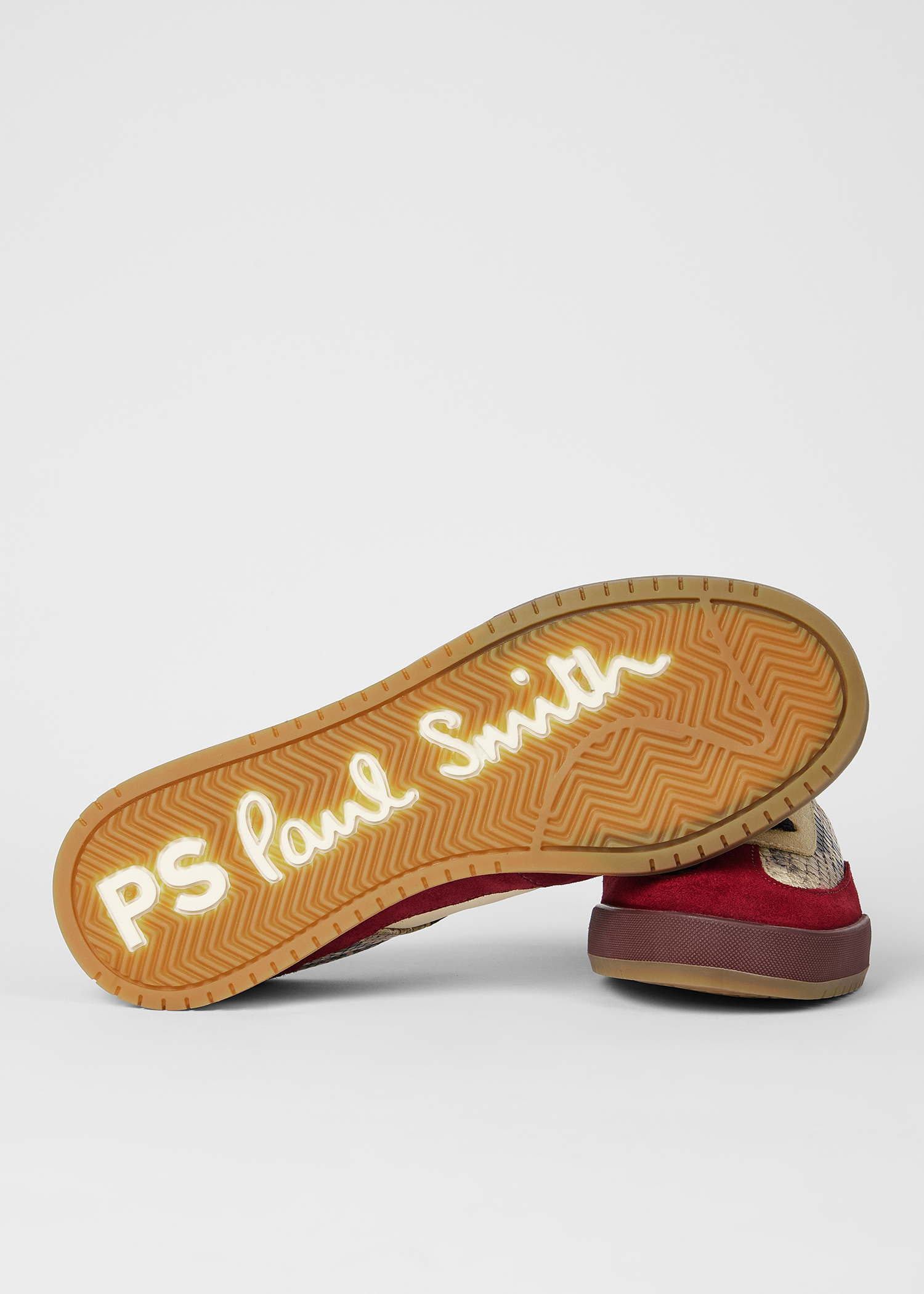 Women's Burgundy Snake 'Dover' Trainers