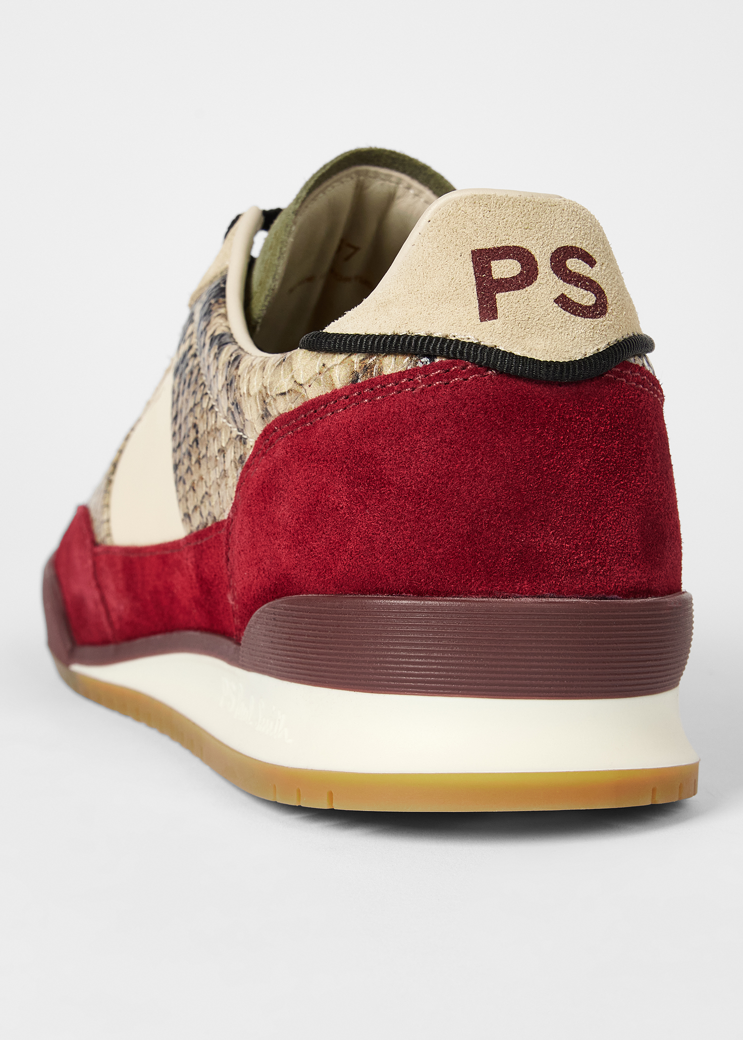 Women's Burgundy Snake 'Dover' Trainers