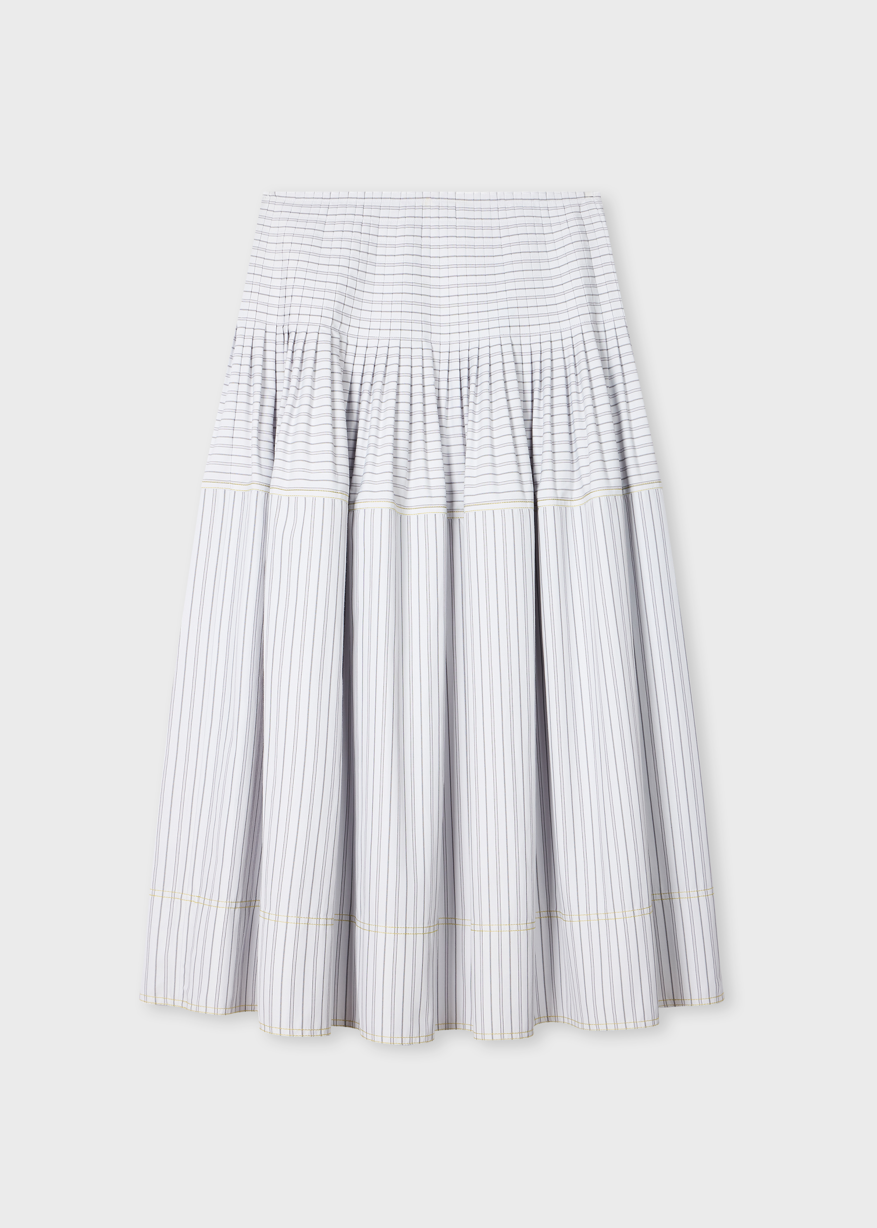 Women's Cotton-Blend Blue Stripe Skirt