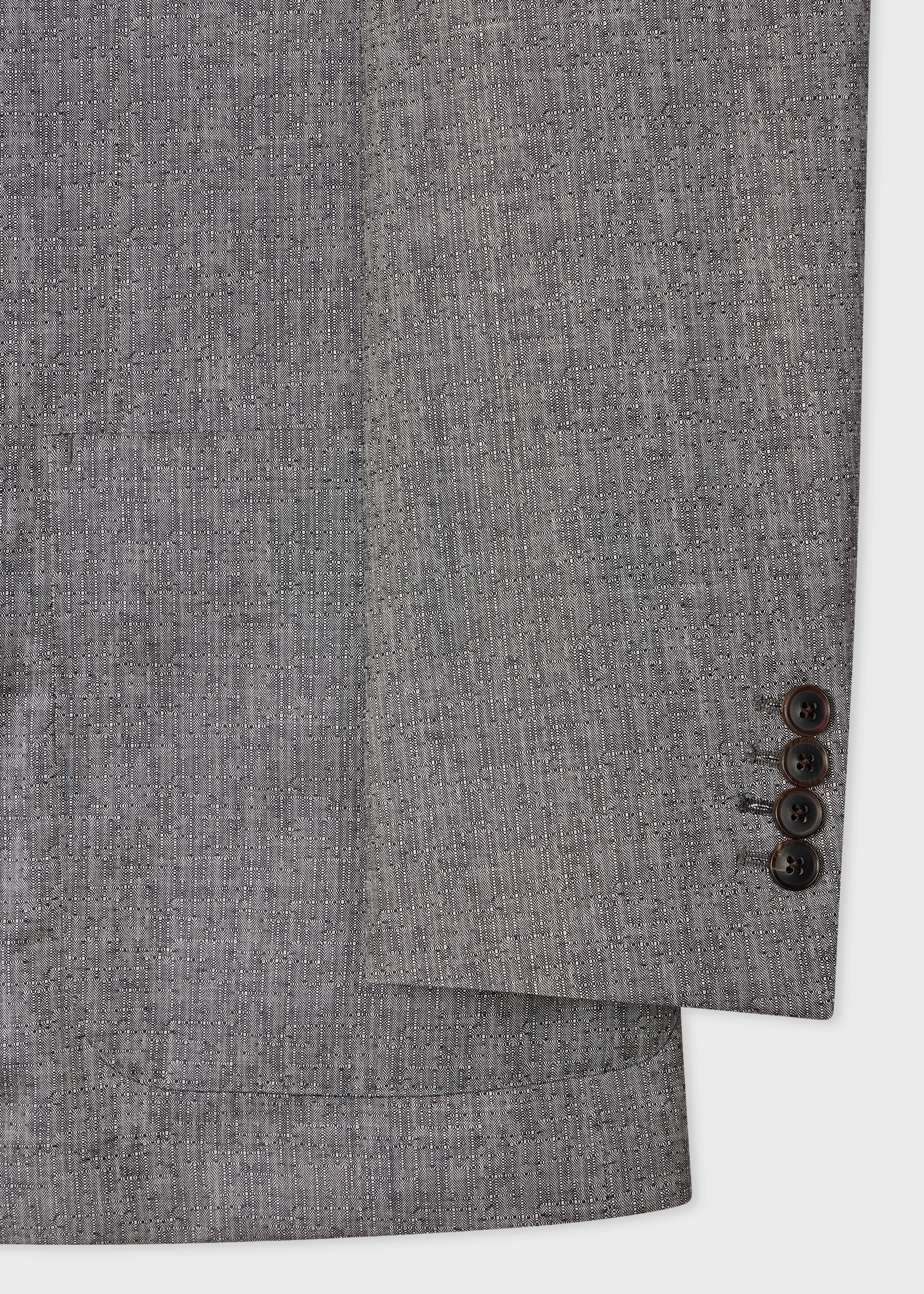 Grey Wool Jacquard Double-Breasted Blazer