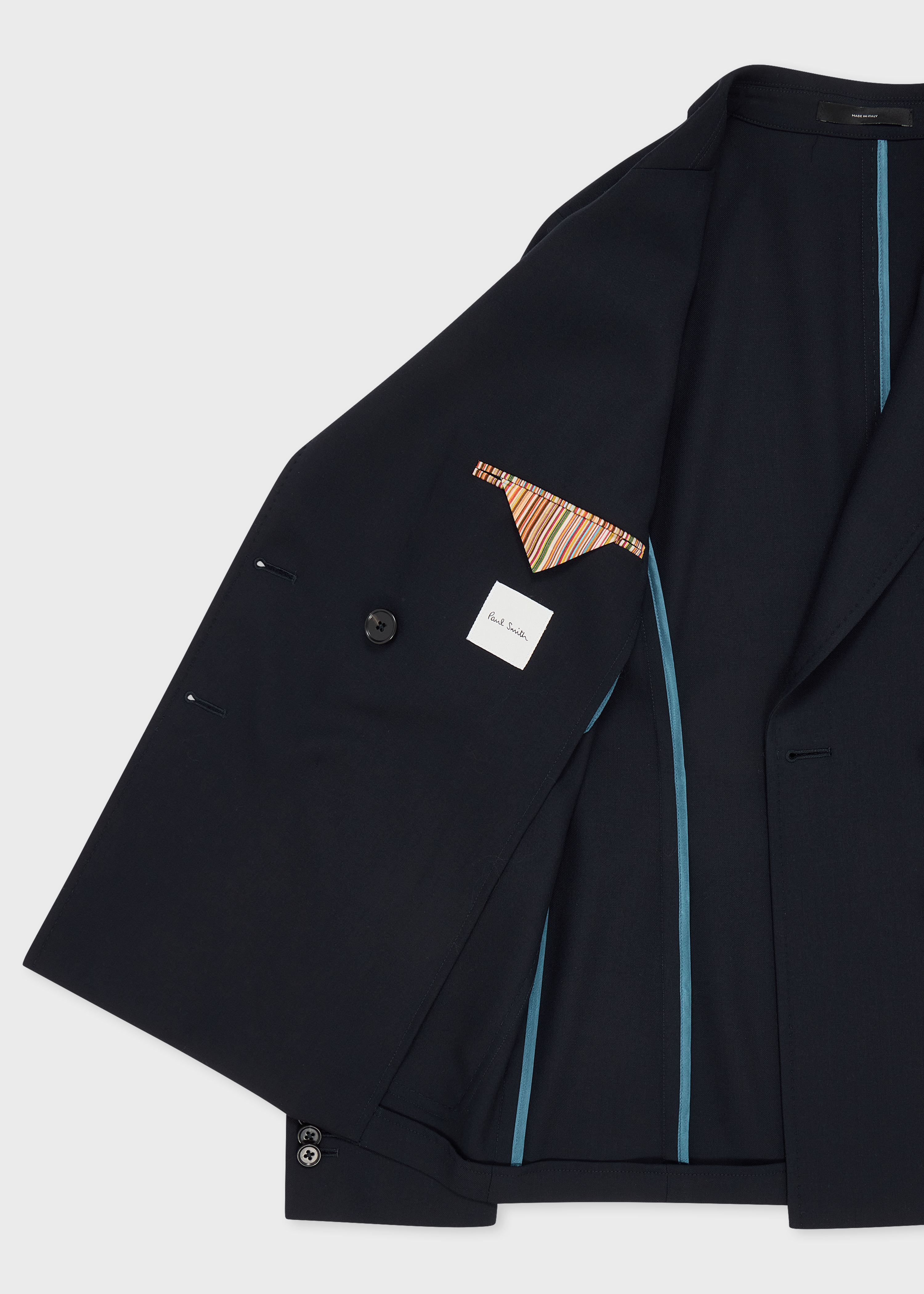 Women's A Suit To Travel In - Navy Unlined Double-Breasted Wool Blazer