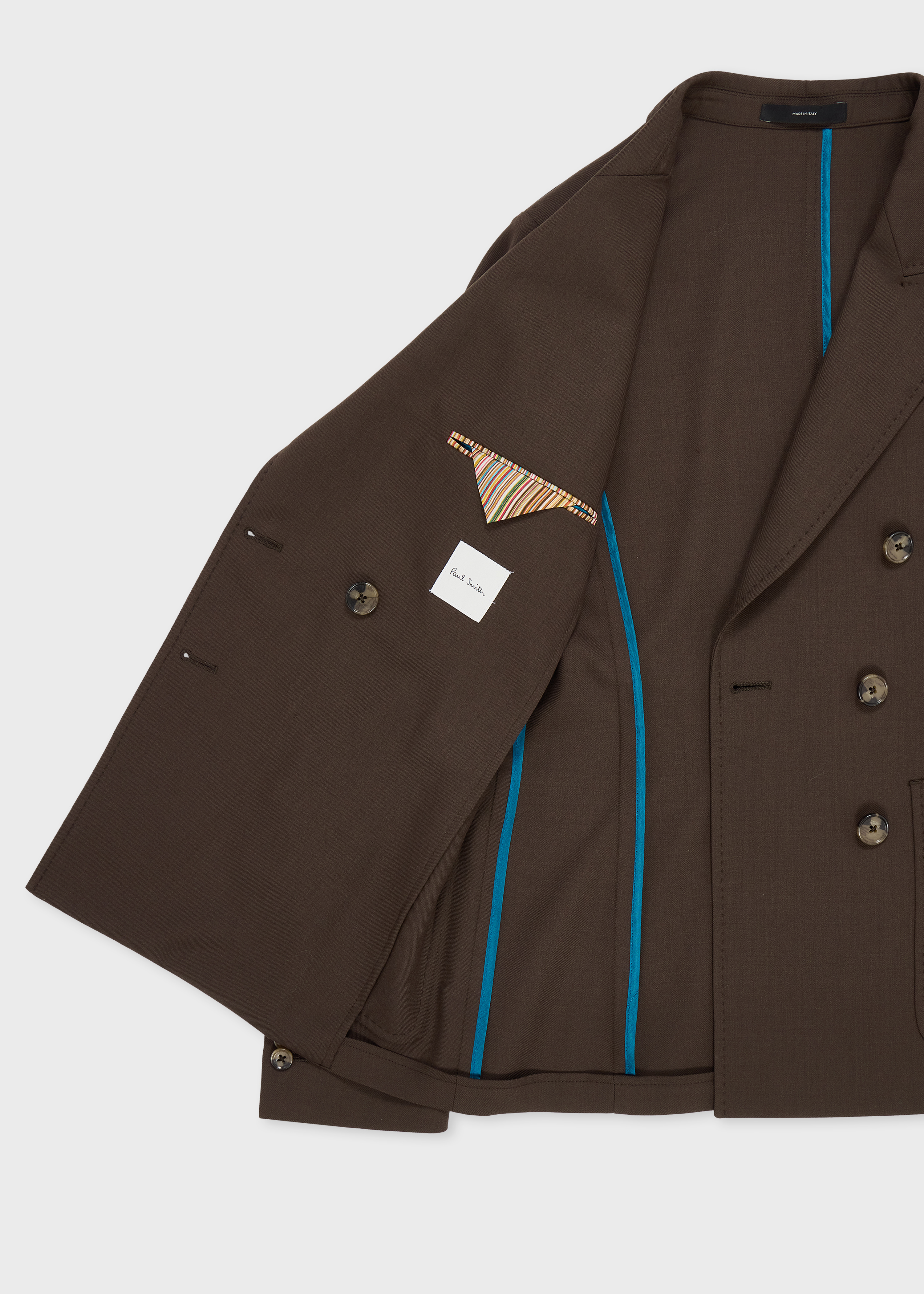 Women's A Suit To Travel In - Brown Unlined Double-Breasted Wool Blazer
