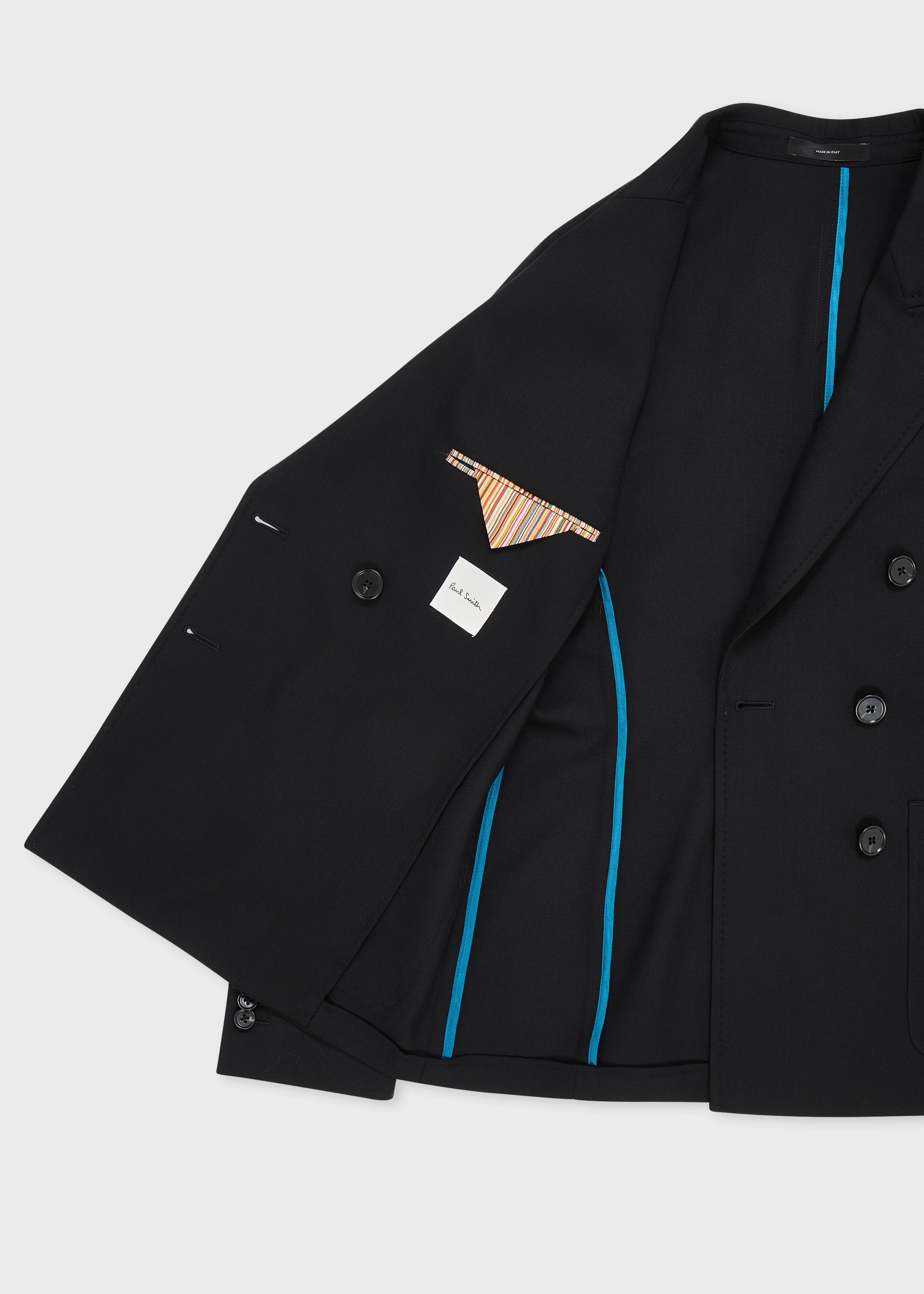 Women's A Suit To Travel In - Black Unlined Double-Breasted Wool Blazer