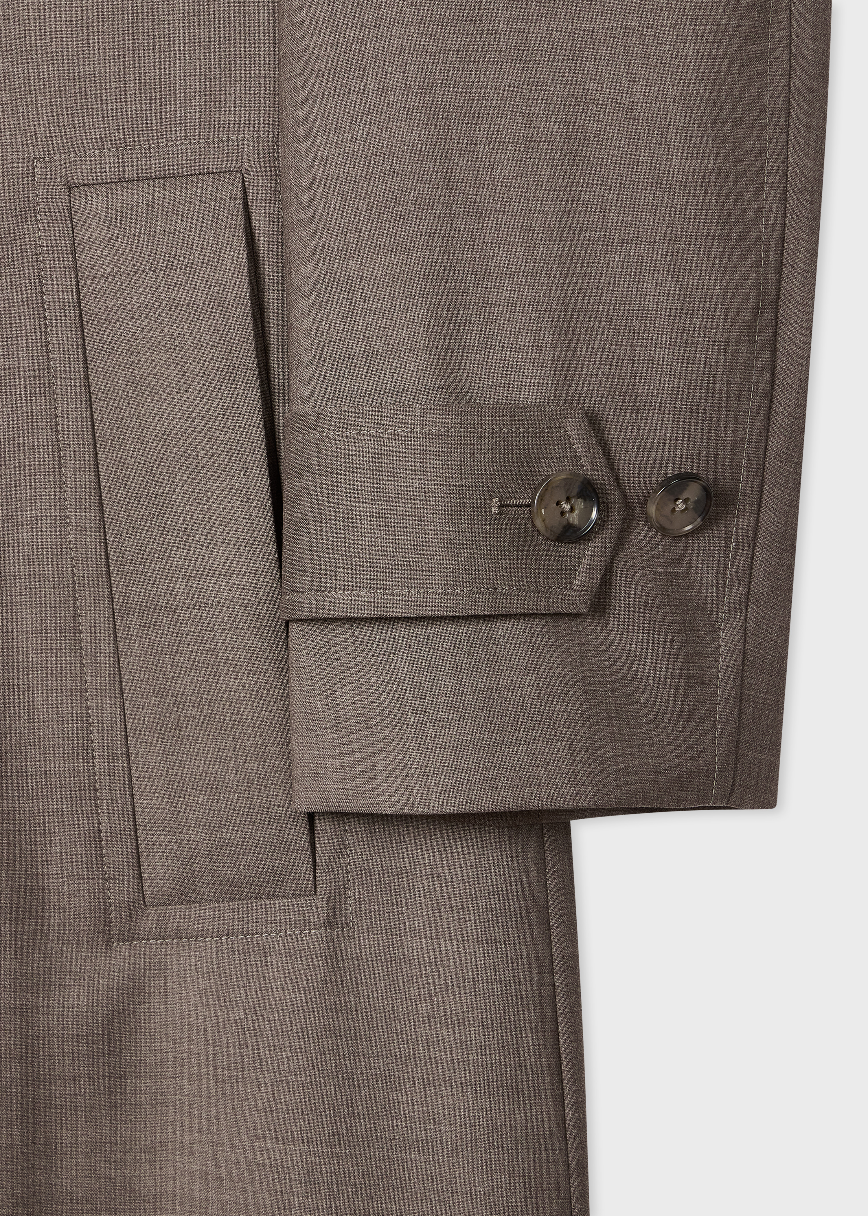 Women's Brown Melange 'Storm System' Wool Mac