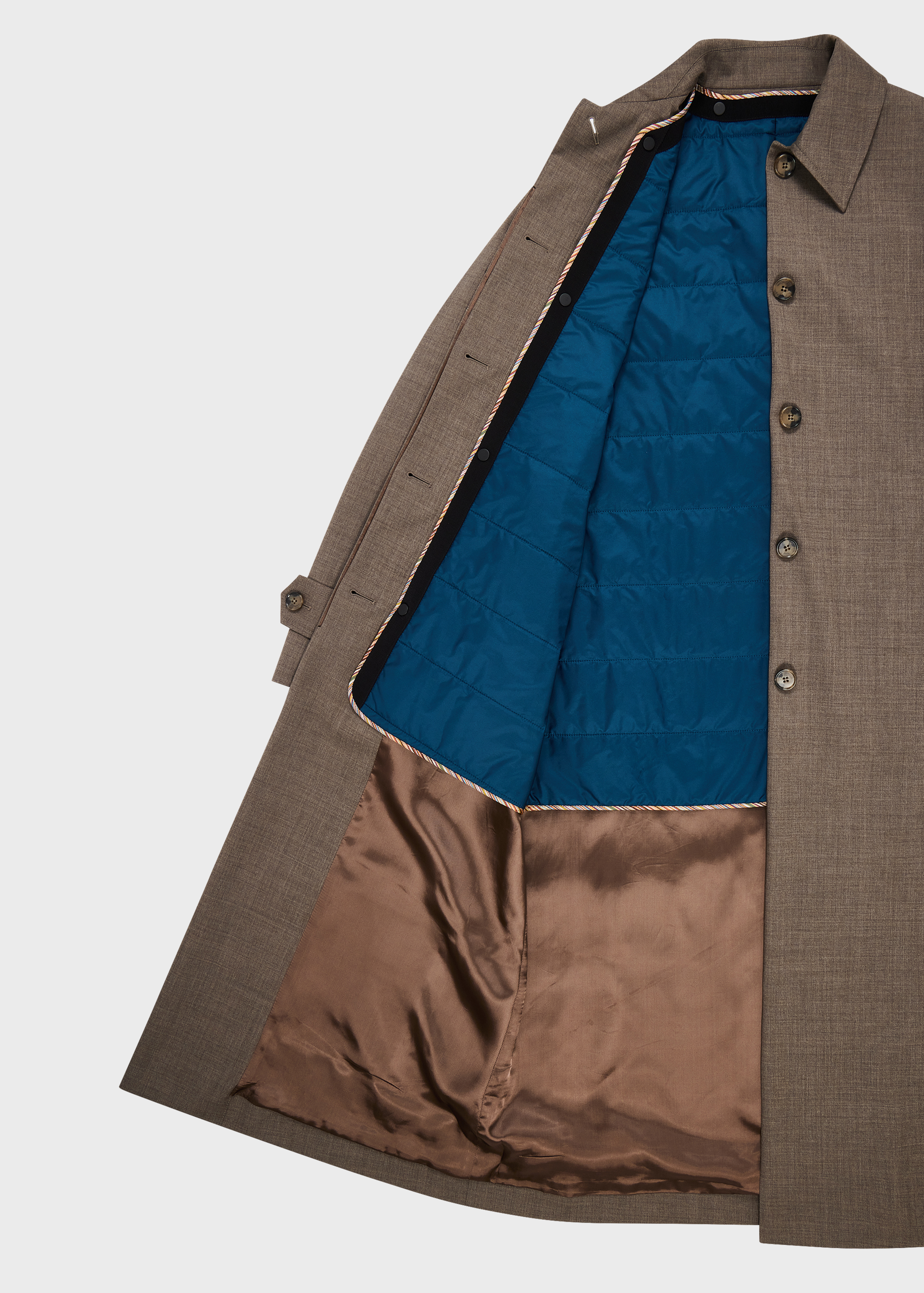 Women's Brown Melange 'Storm System' Wool Mac