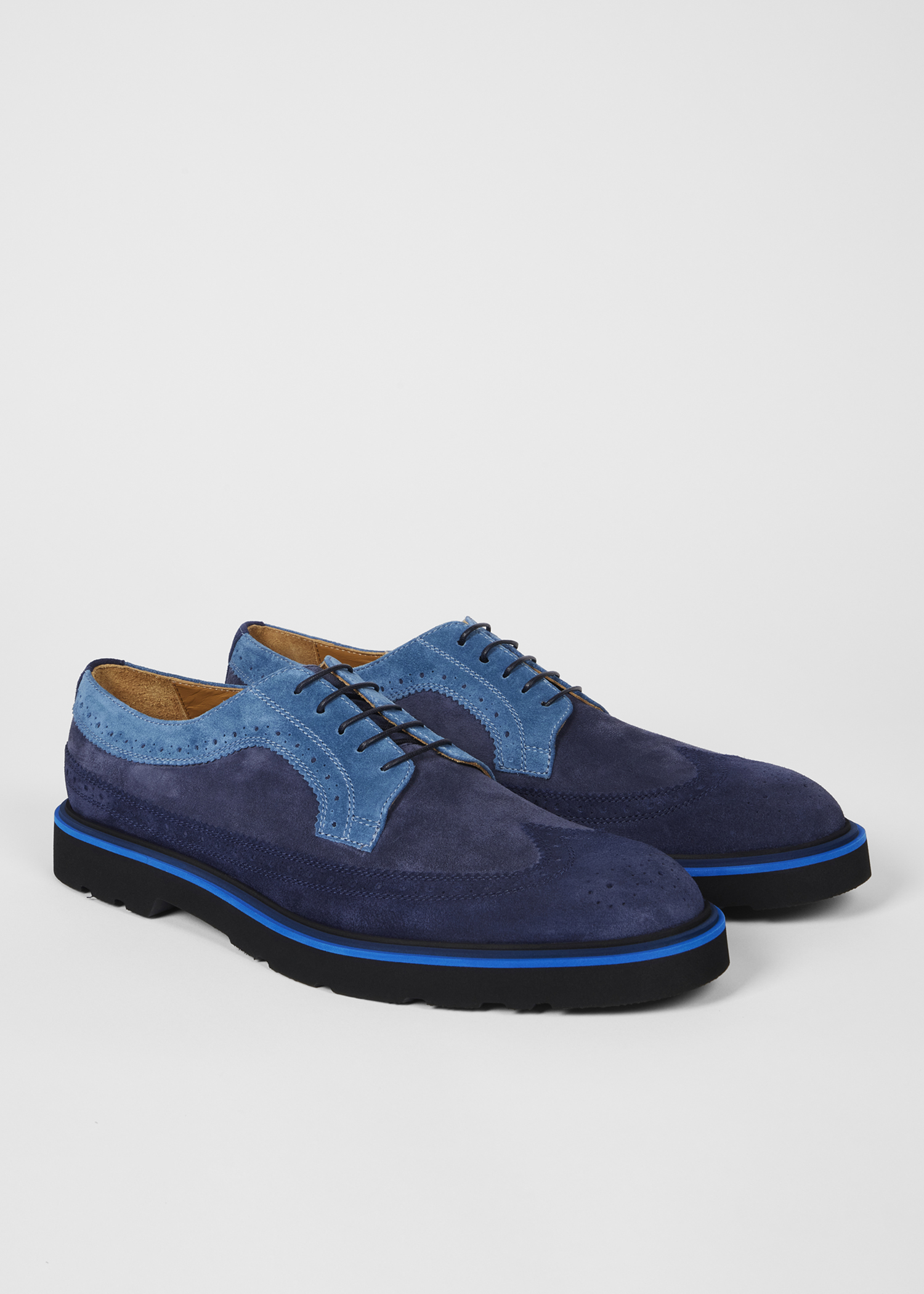 Navy Suede 'Count' Brogues