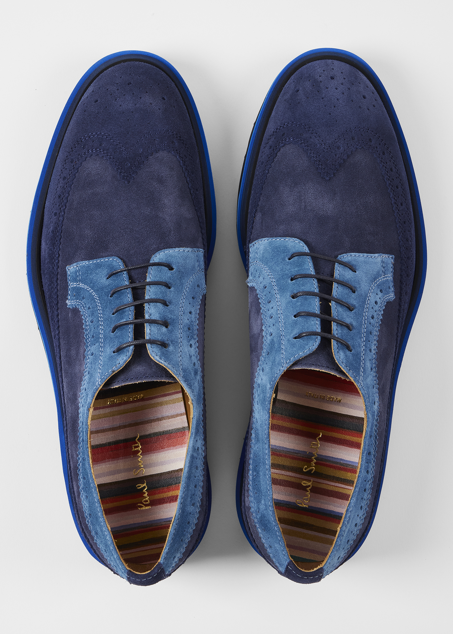 Navy Suede 'Count' Brogues
