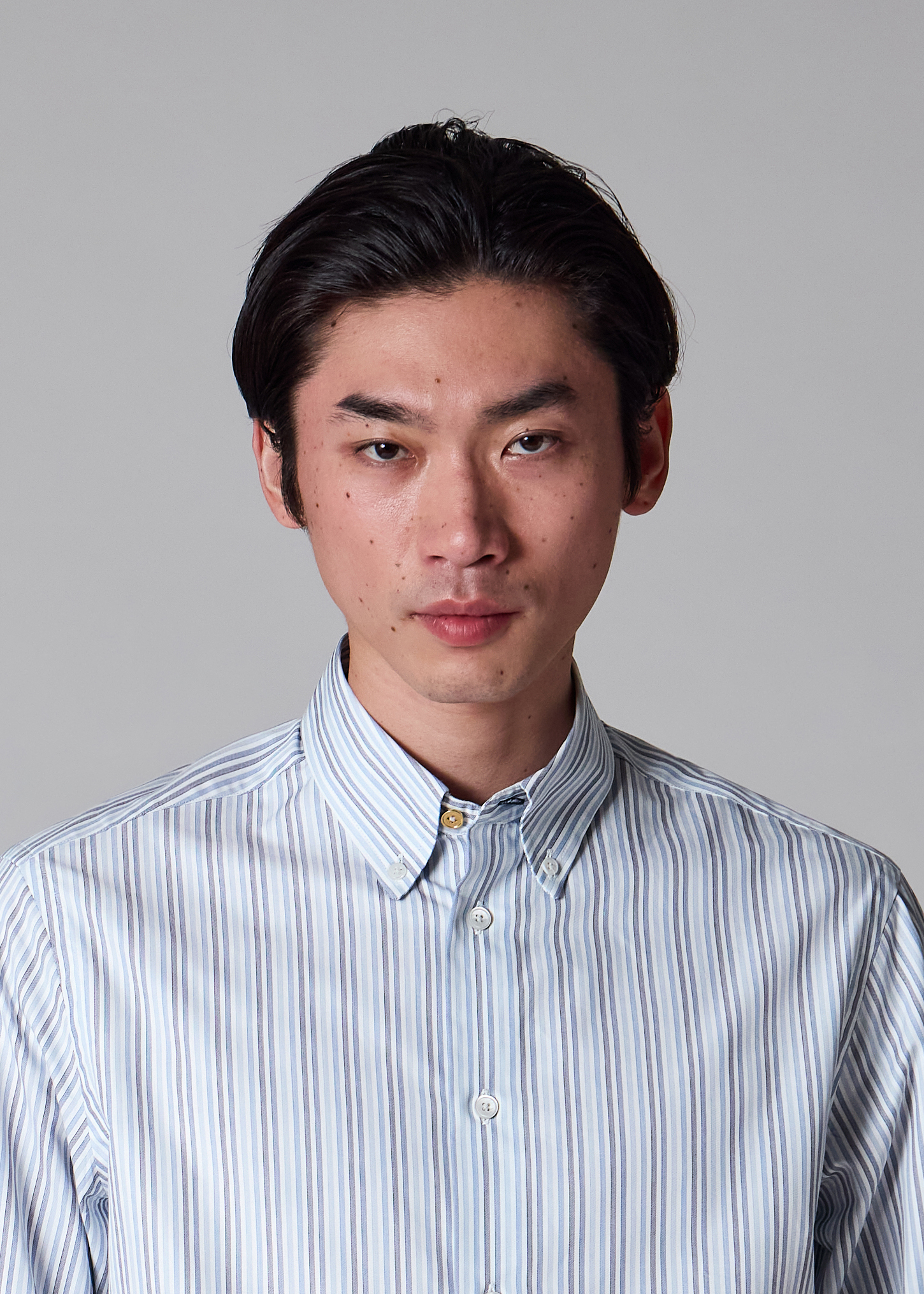 Classic-Fit Blue Stripe Cotton Button-Down Shirt
