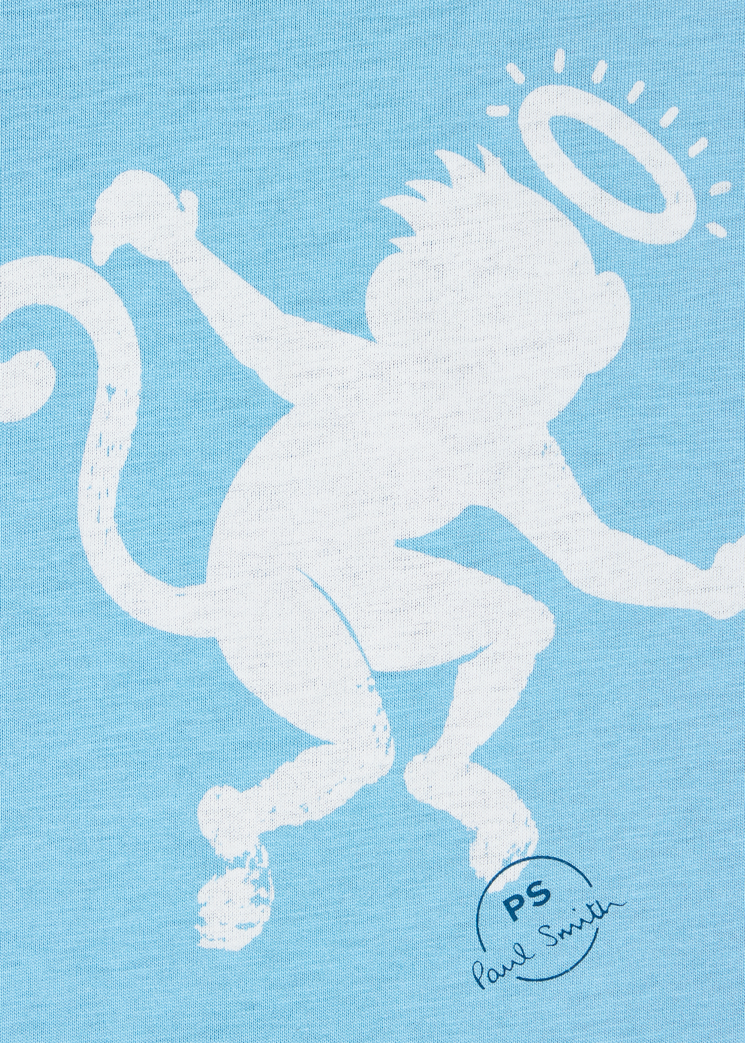 Light Blue 'Angel Monkey' Print T-Shirt