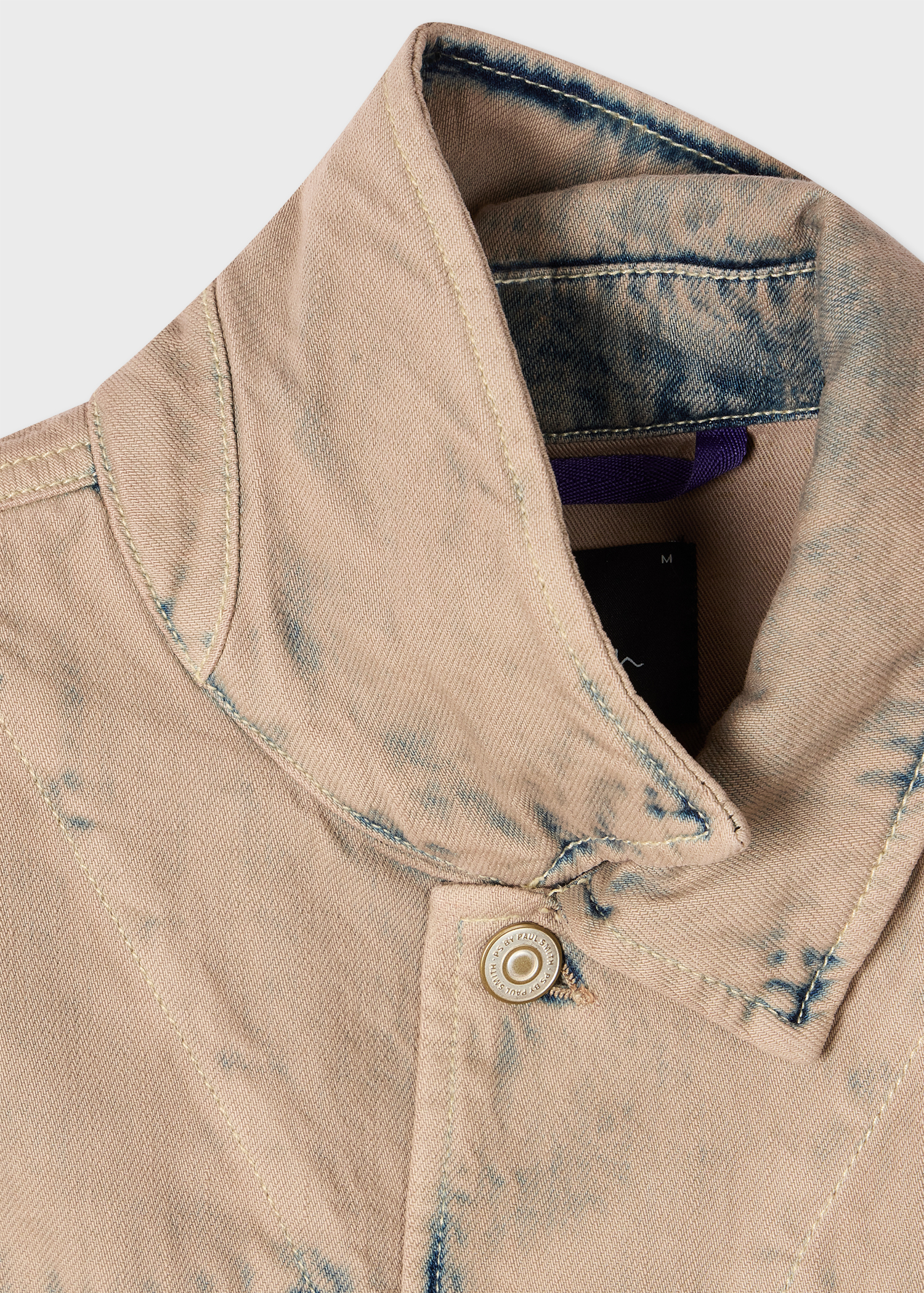Bleach-Wash Denim Work Jacket