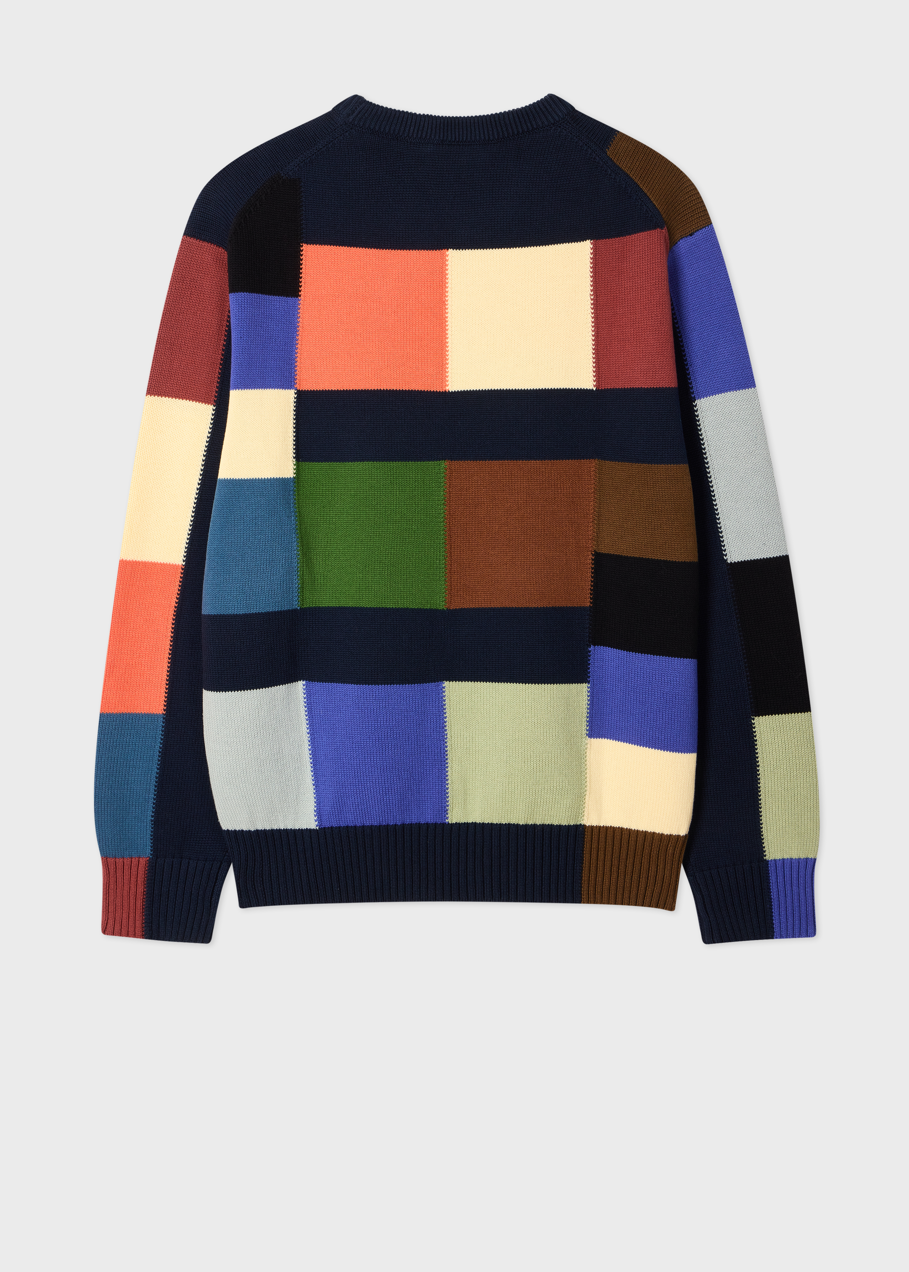 Multicolour Patchwork Cotton Sweater