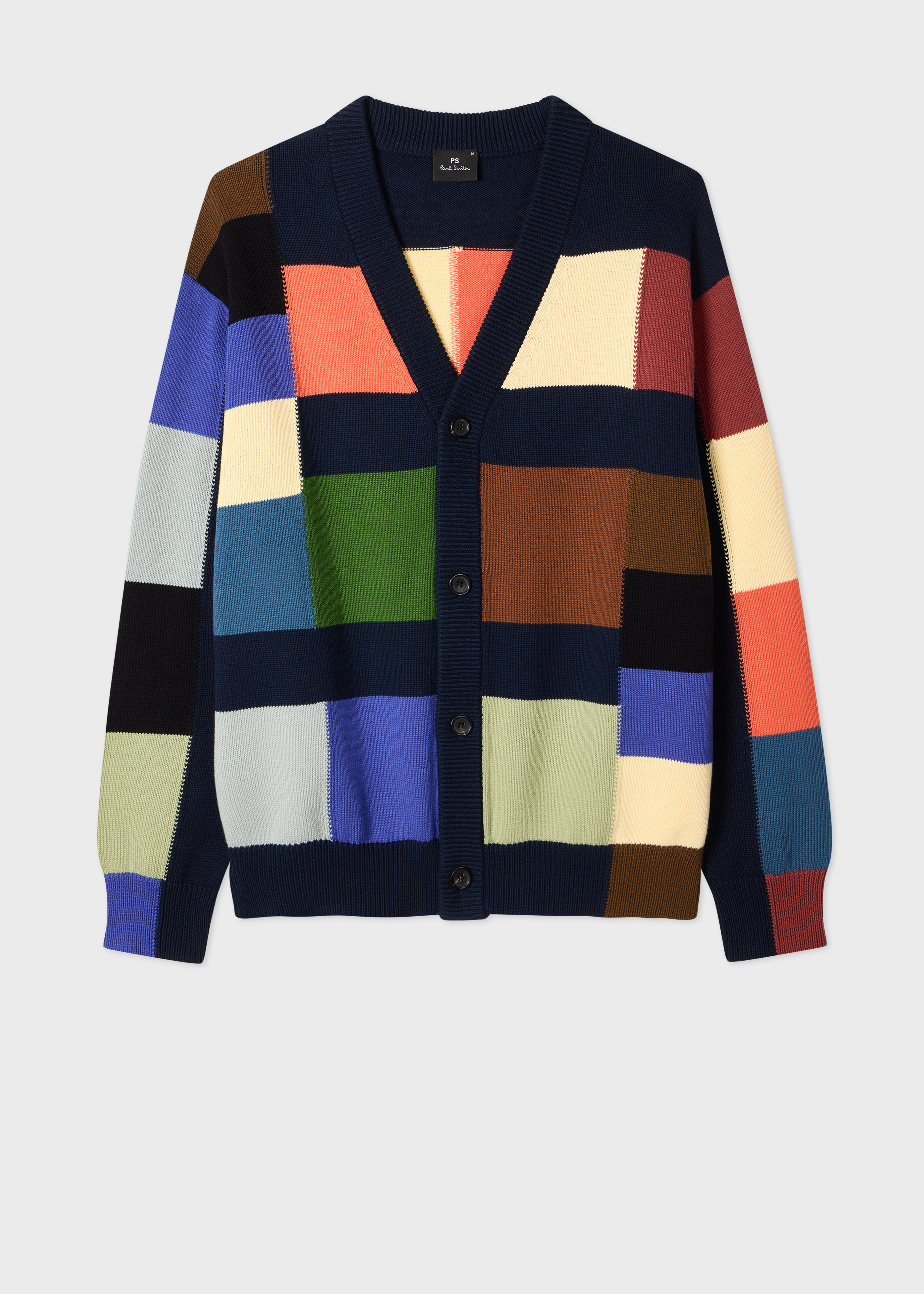 Multicolour Patchwork Cotton Cardigan