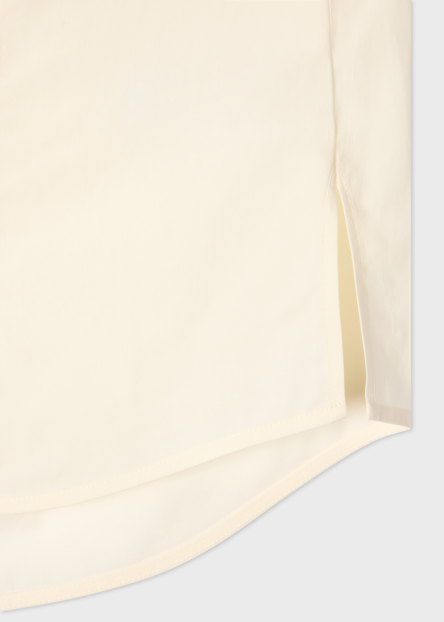 Women's Ecru Sleeveless Grandad Shirt