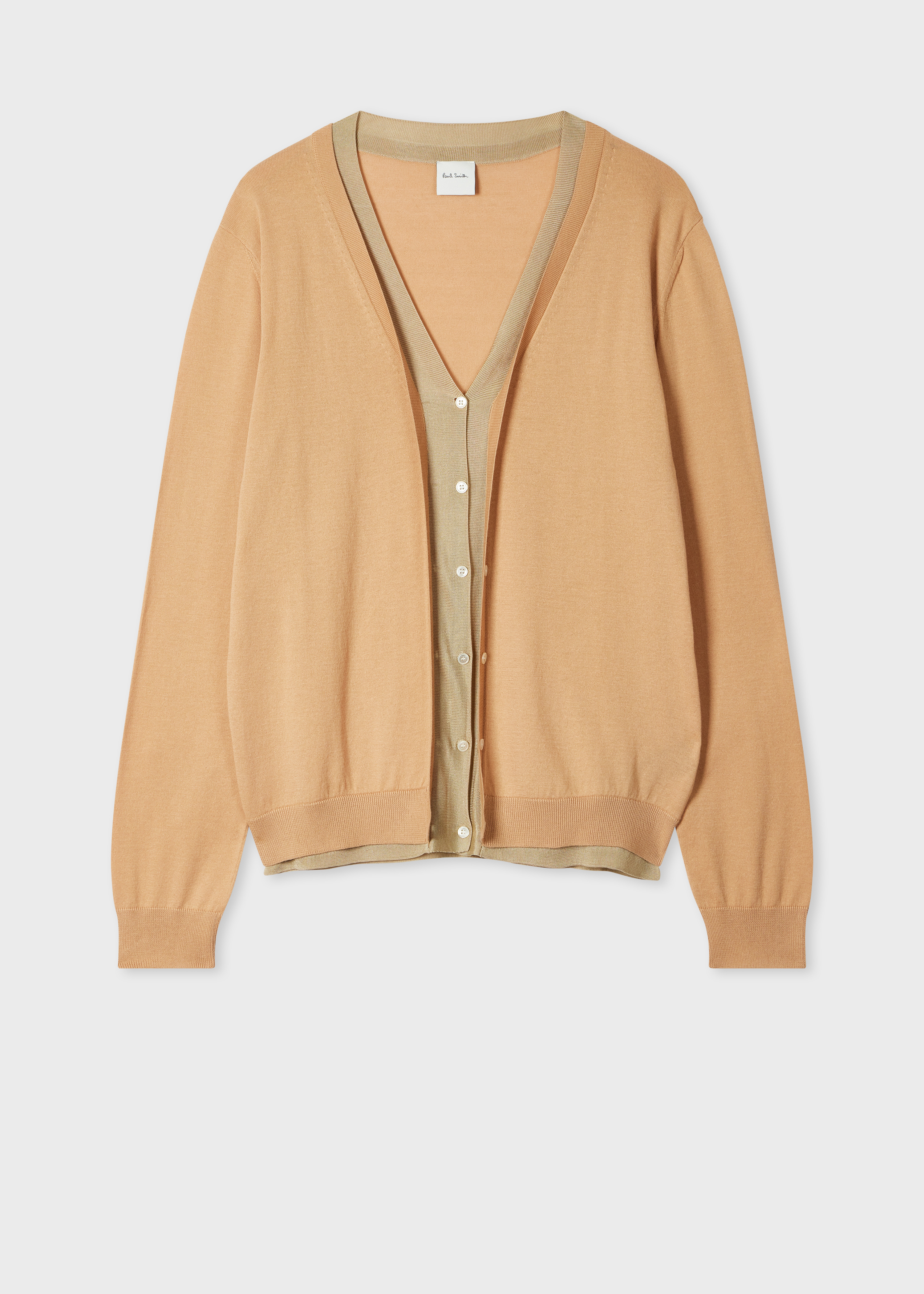 Women's Beige Double Knit Cardigan