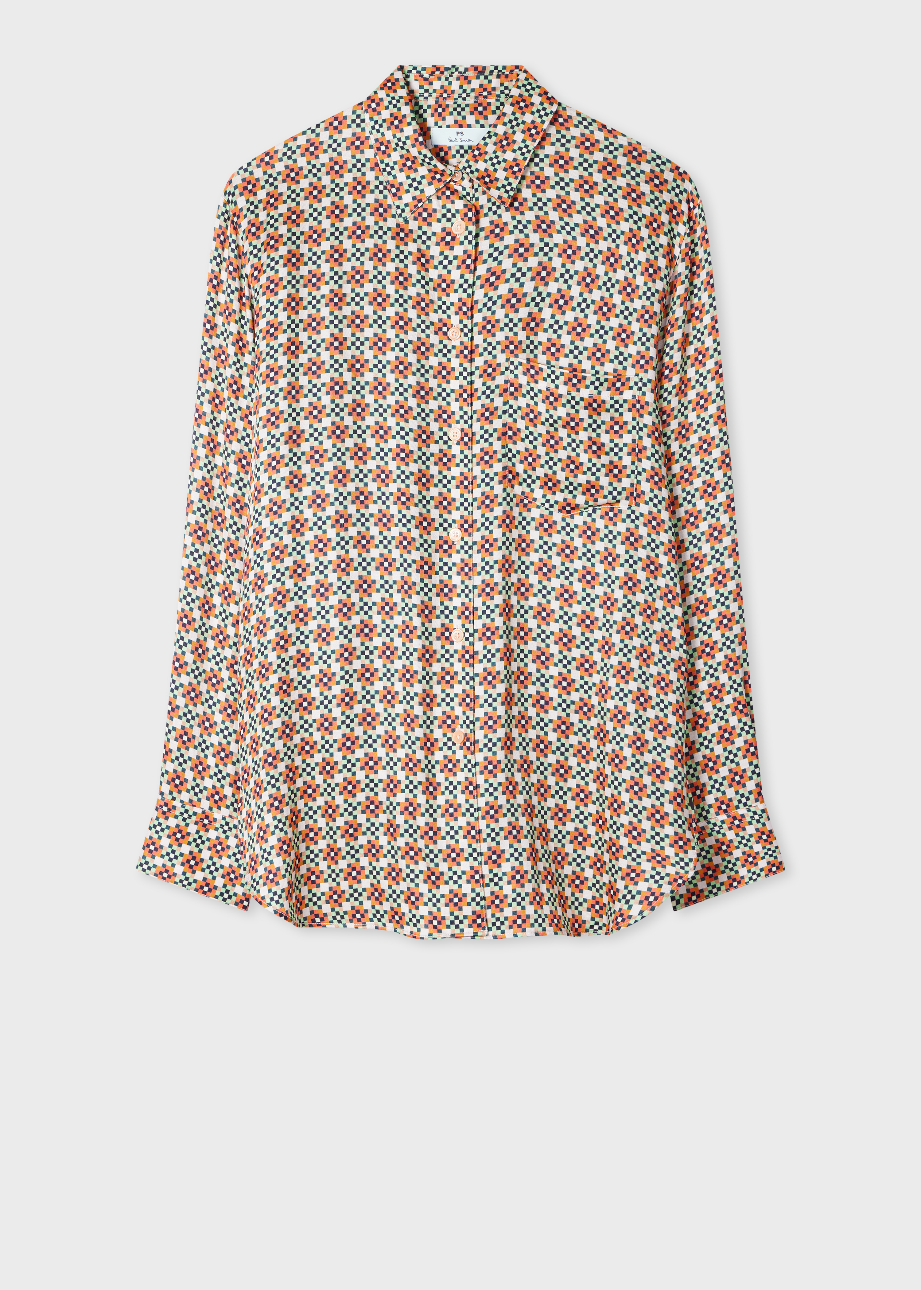 Women's Geometric Square Printed Shirt