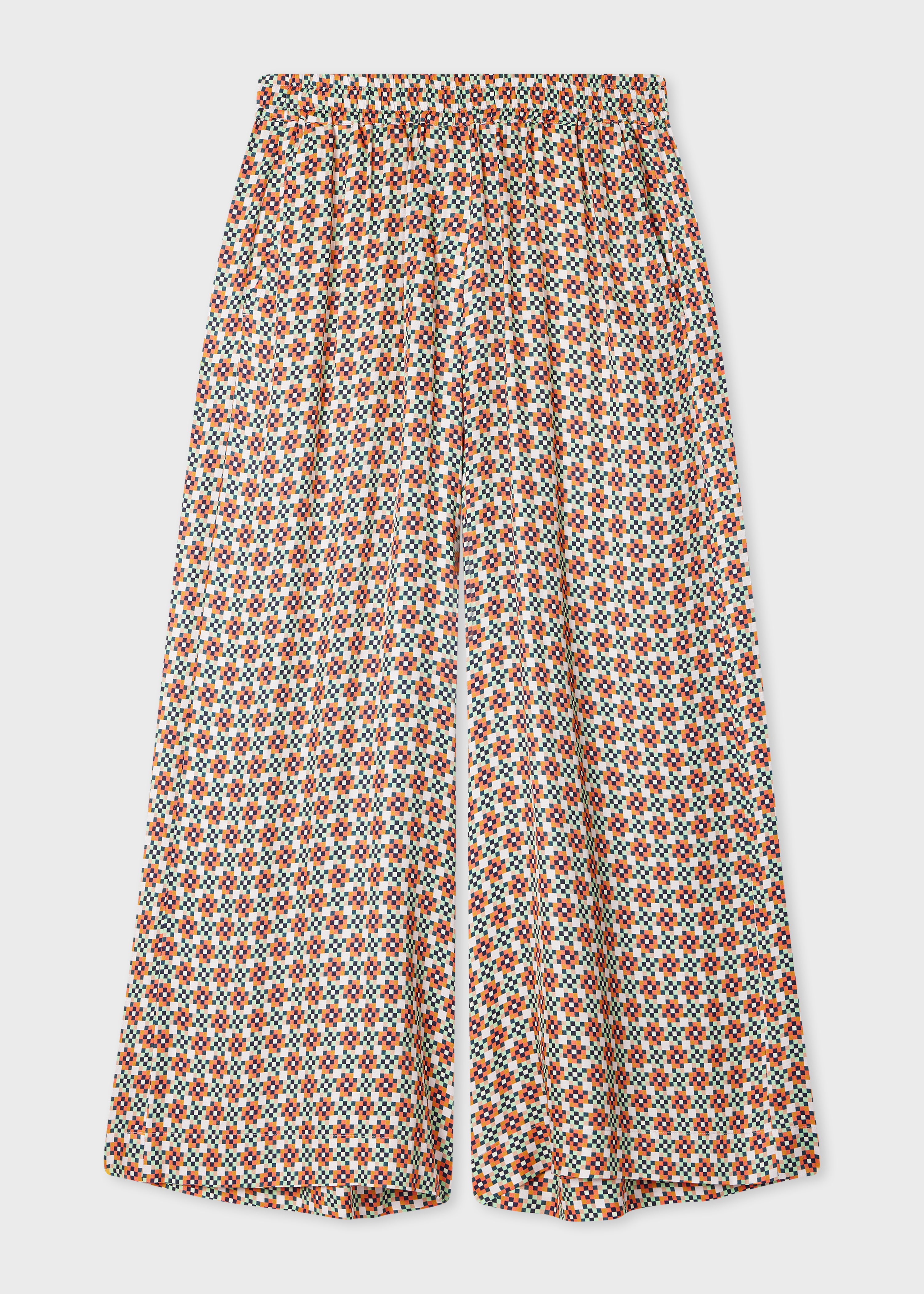 Women's Geometric Square Wide-Leg Trousers