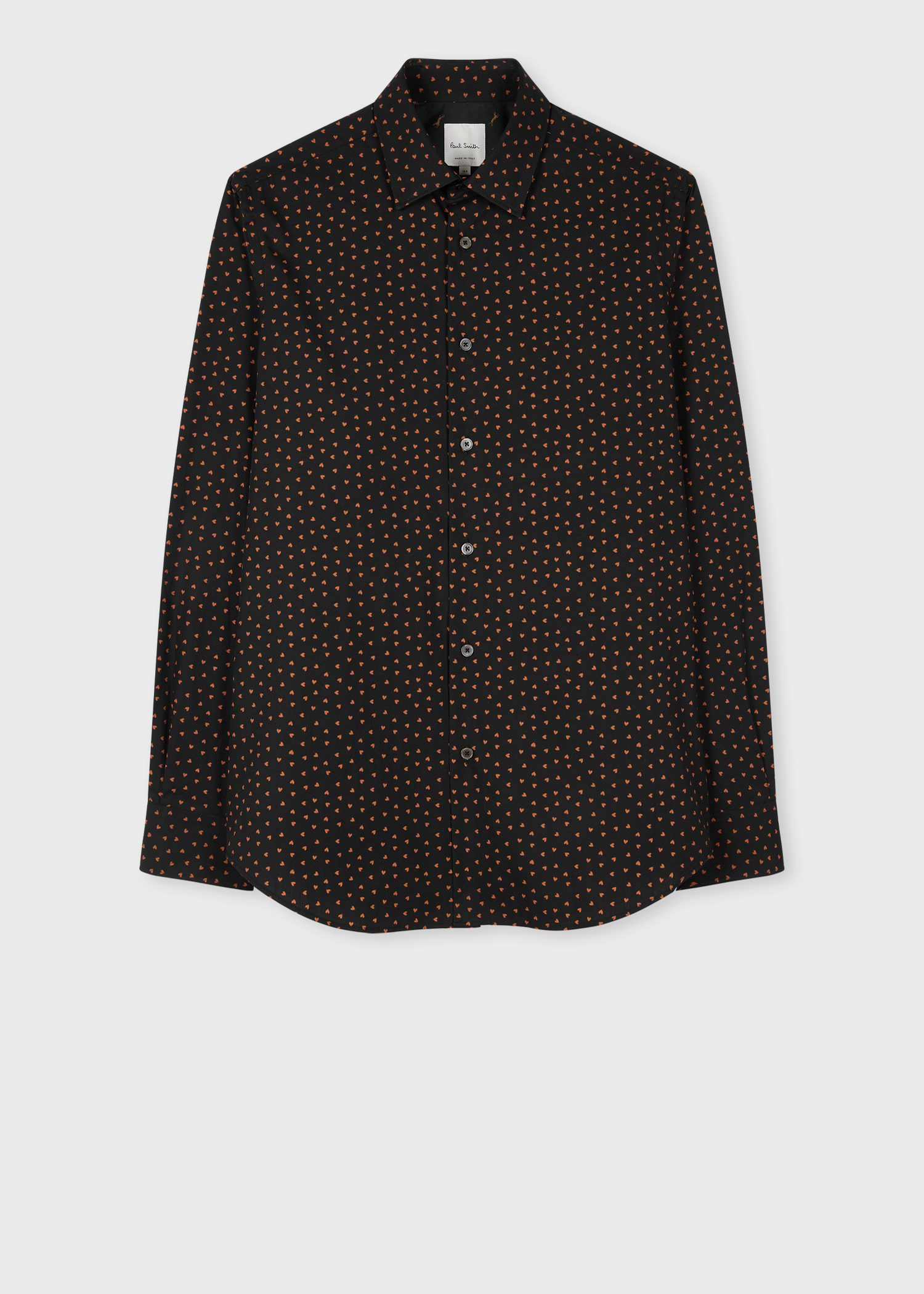 Black 'Mini Hearts' Cotton Shirt