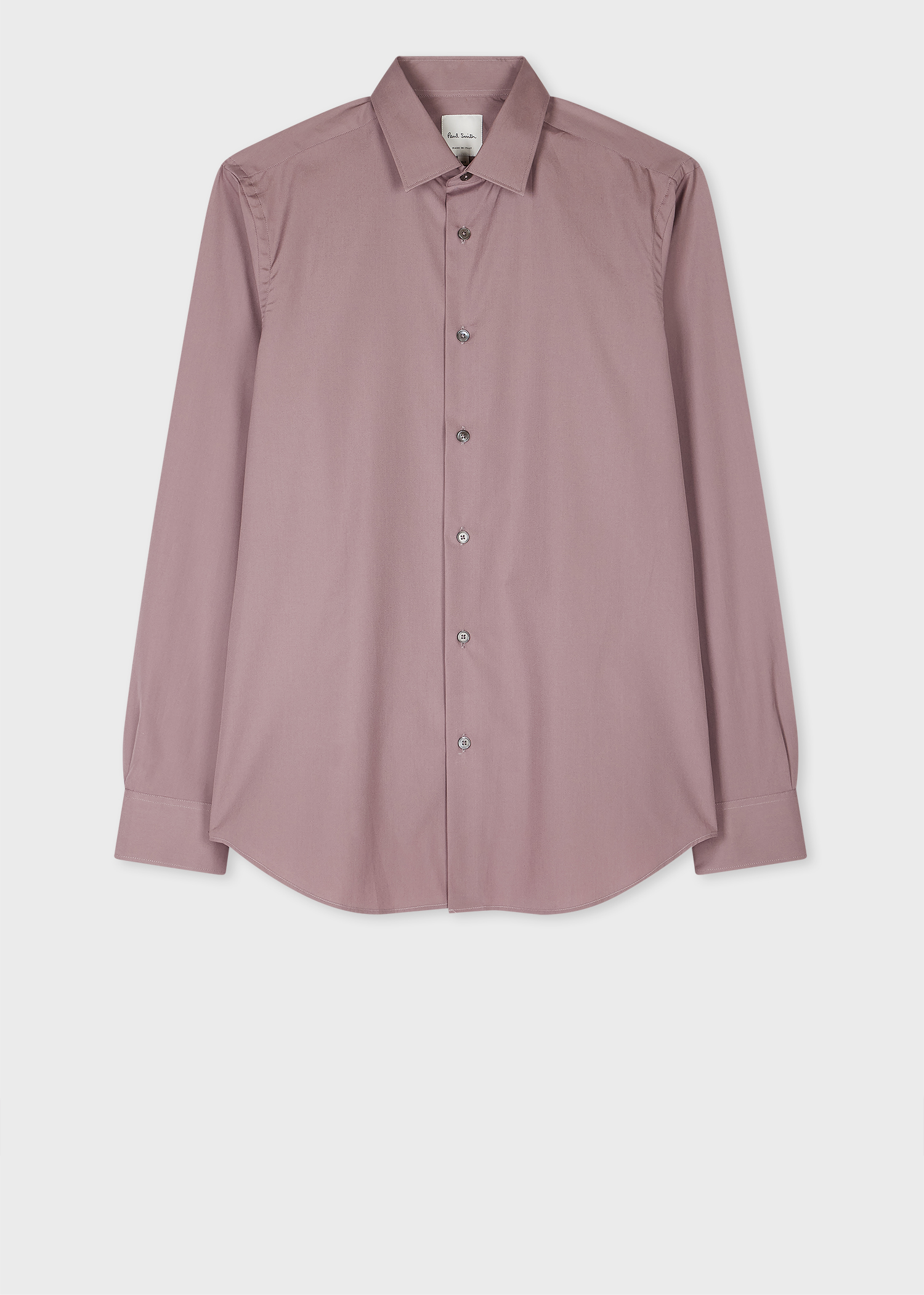 Tailored-Fit Pale Mauve Cotton Shirt