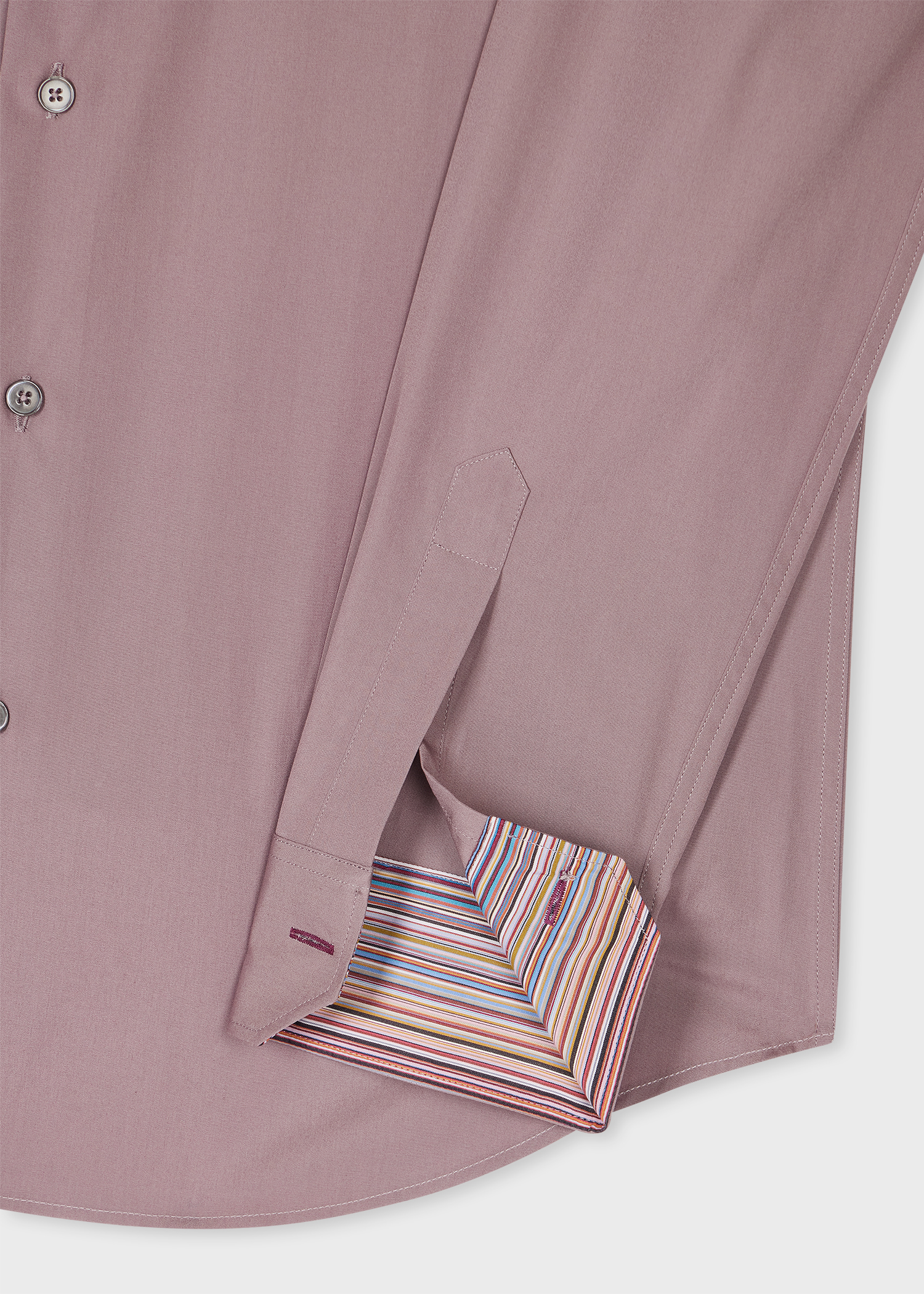 Tailored-Fit Pale Mauve Cotton Shirt