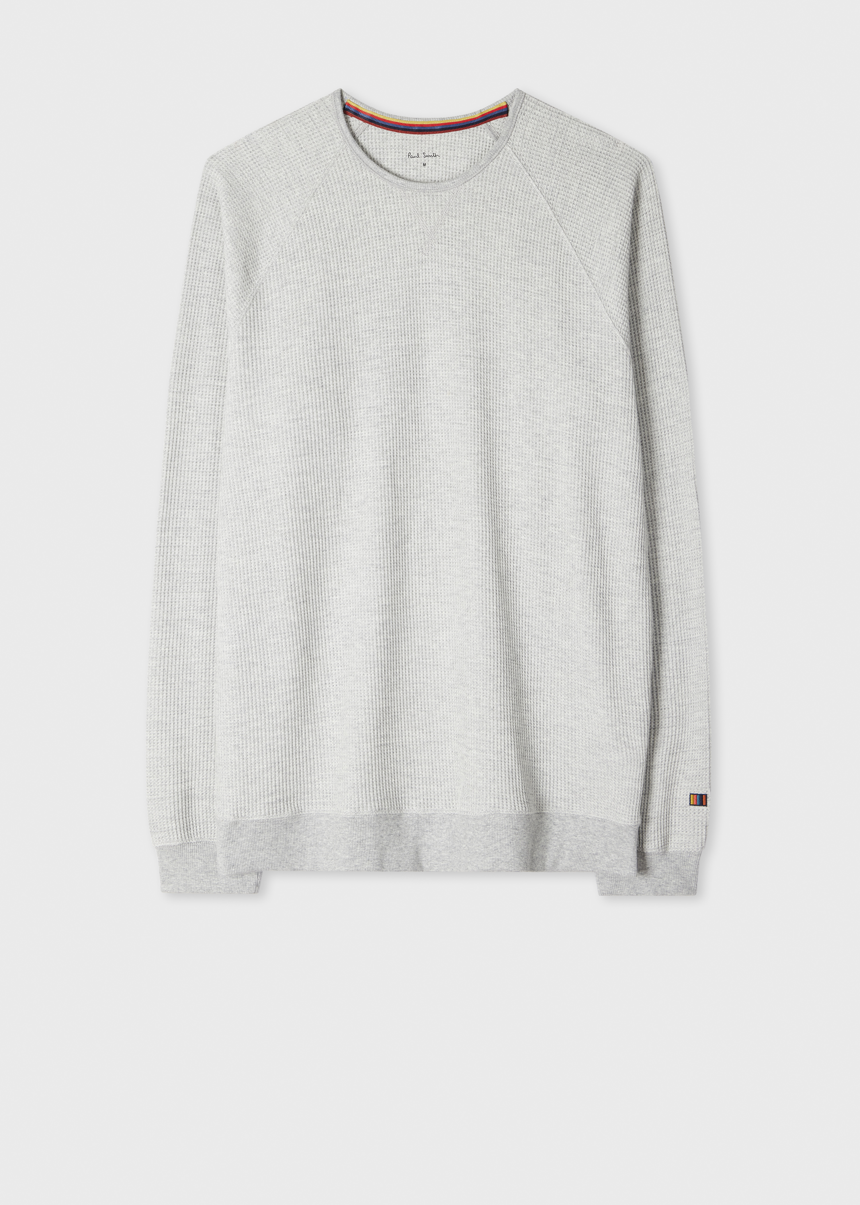 Grey Marl Waffle Long-Sleeve Lounge Top